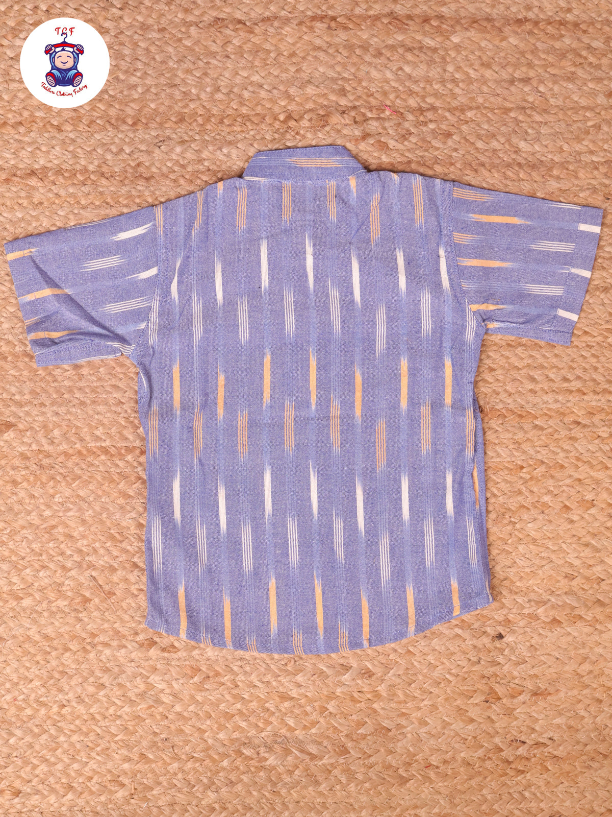 Blue Denim - Boys Readymade Ikat Shirts