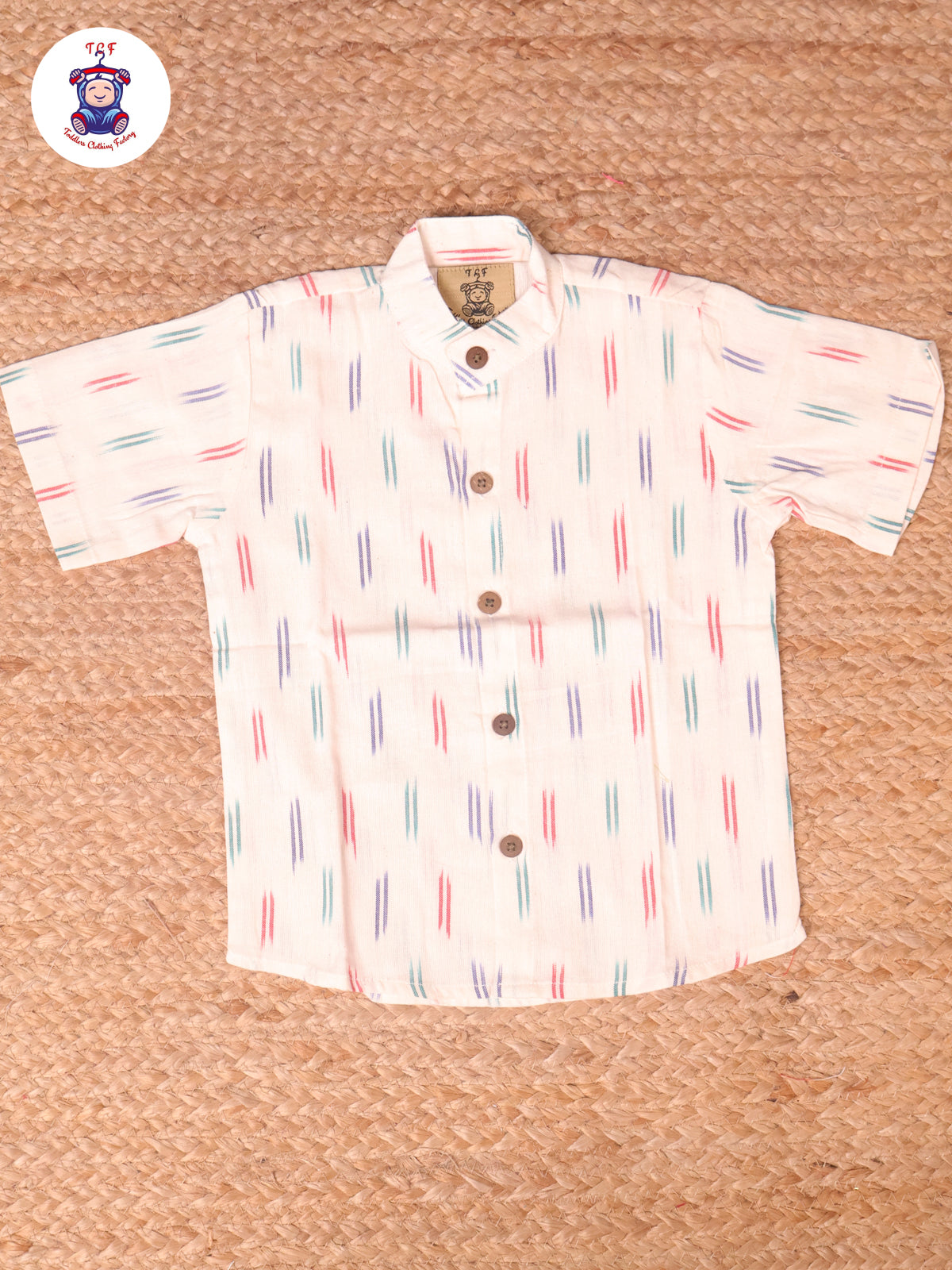 White - Boys Readymade Ikat Shirts