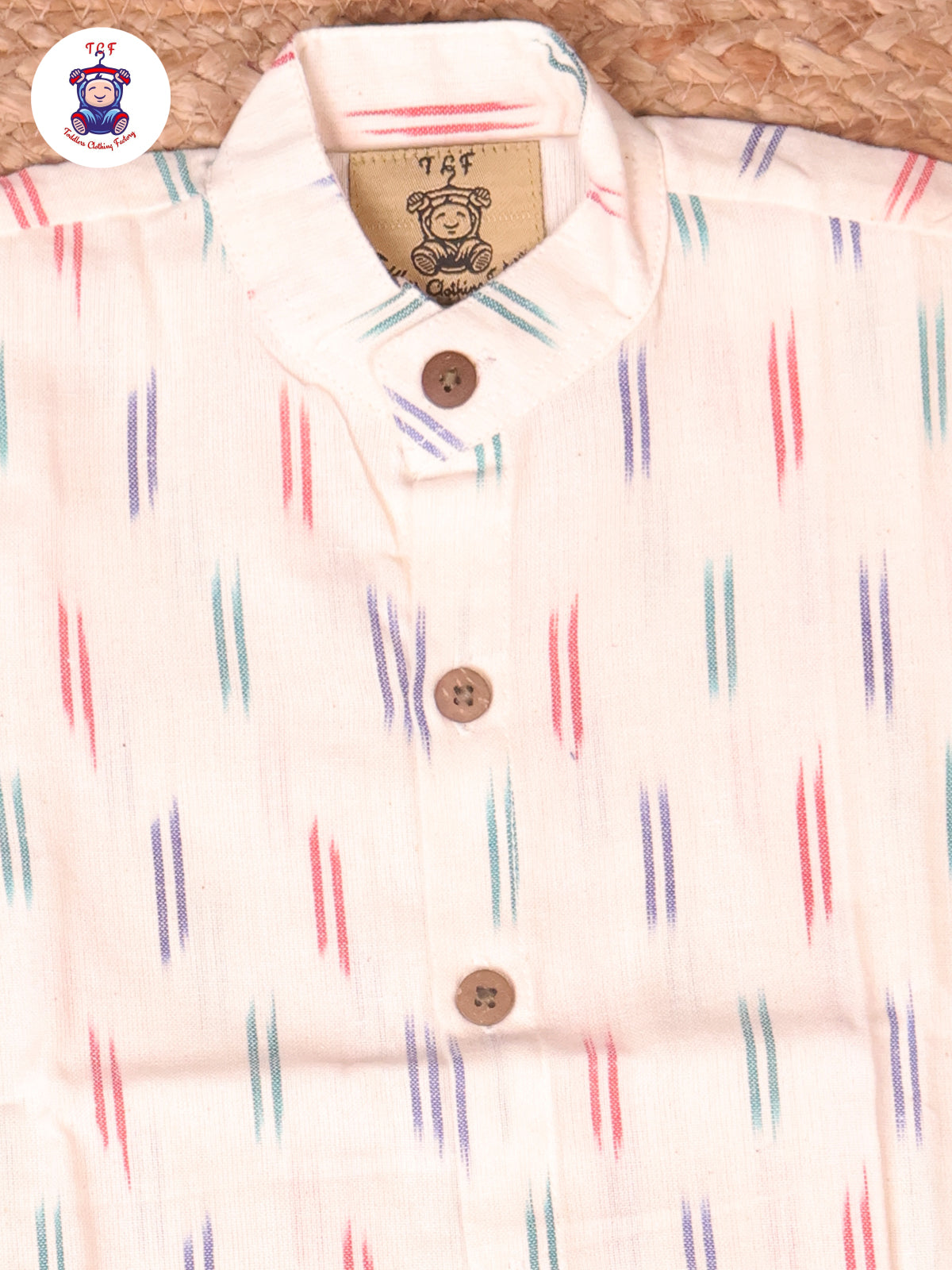 White - Boys Readymade Ikat Shirts