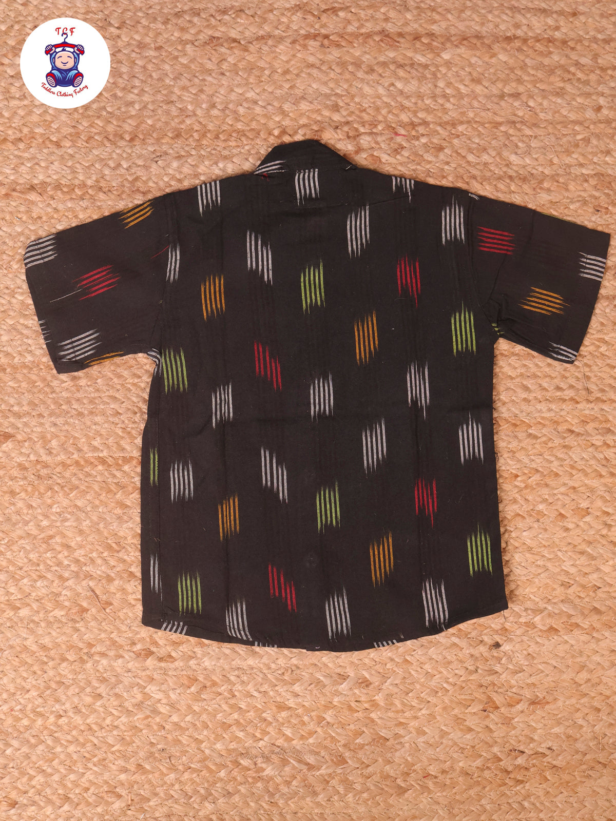 Black - Boys Readymade Ikat Shirts