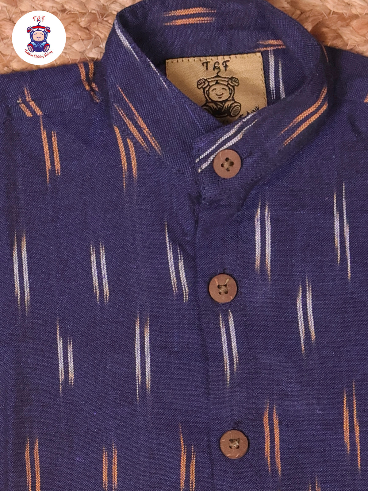 Royal Blue - Boys Readymade Ikat Shirts