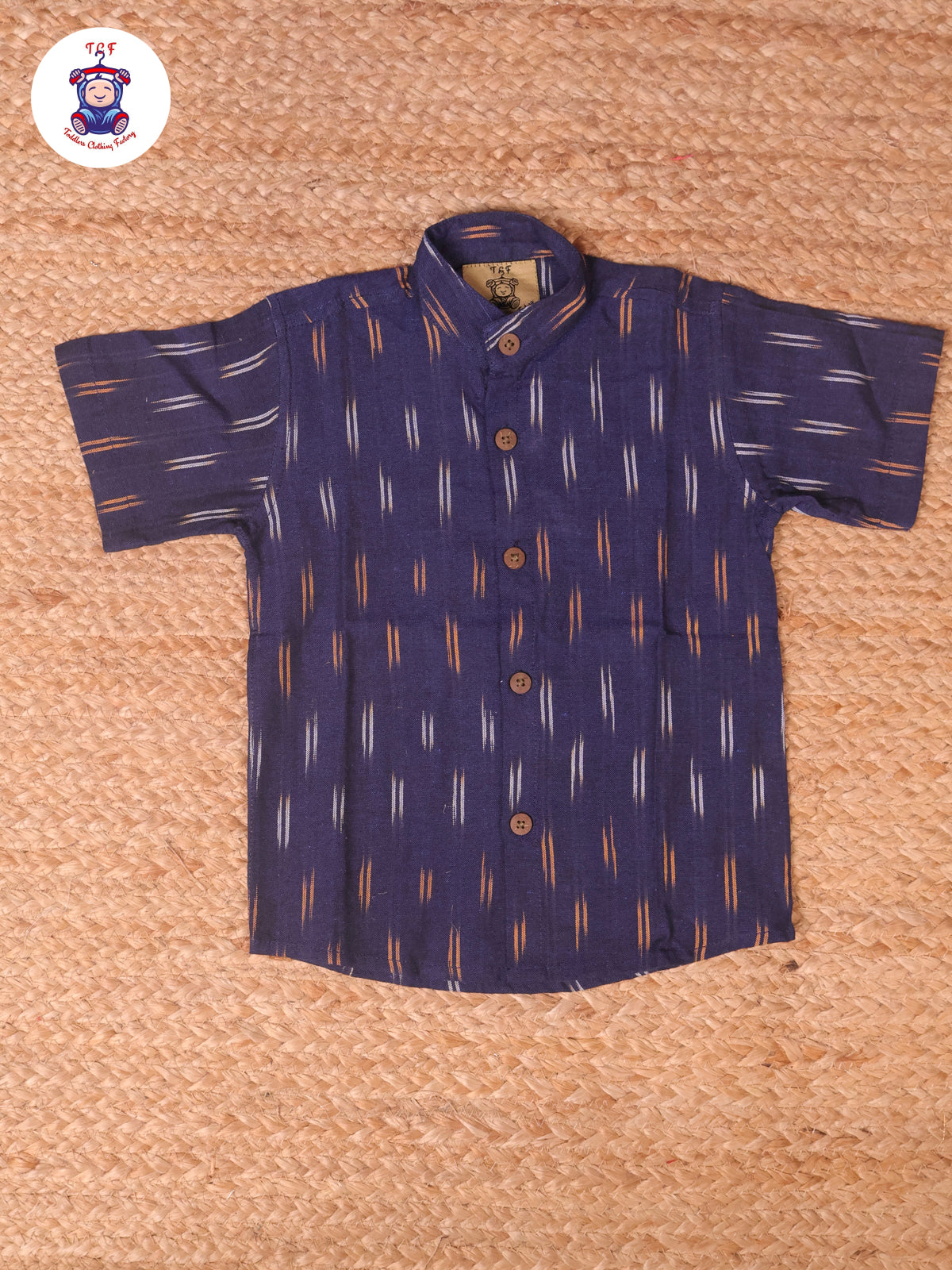 Royal Blue - Boys Readymade Ikat Shirts
