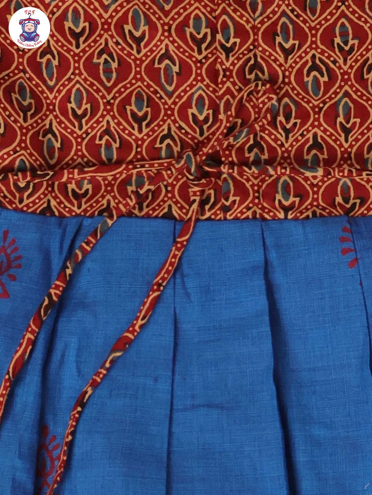Maroon & Blue - Girls Readymade Long Frock