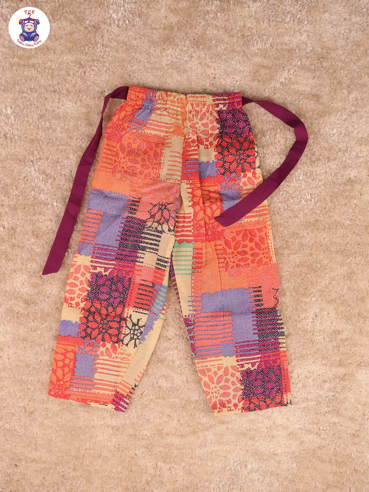 Purple - Girls Casual Top pant with overcoat