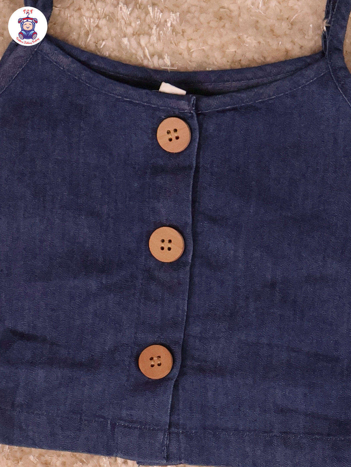 Denim Light Blue - Girls Top & Skirt With Pink Belt