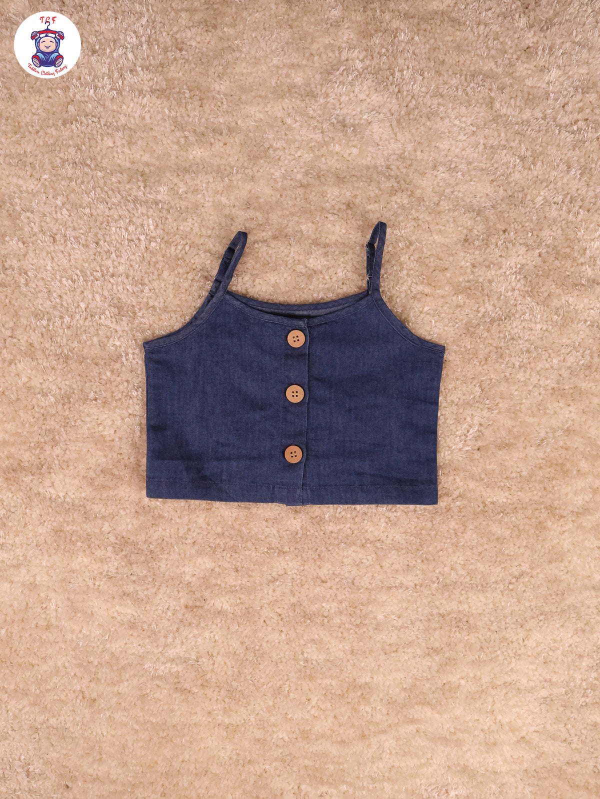 Denim Light Blue - Girls Top & Skirt With Pink Belt