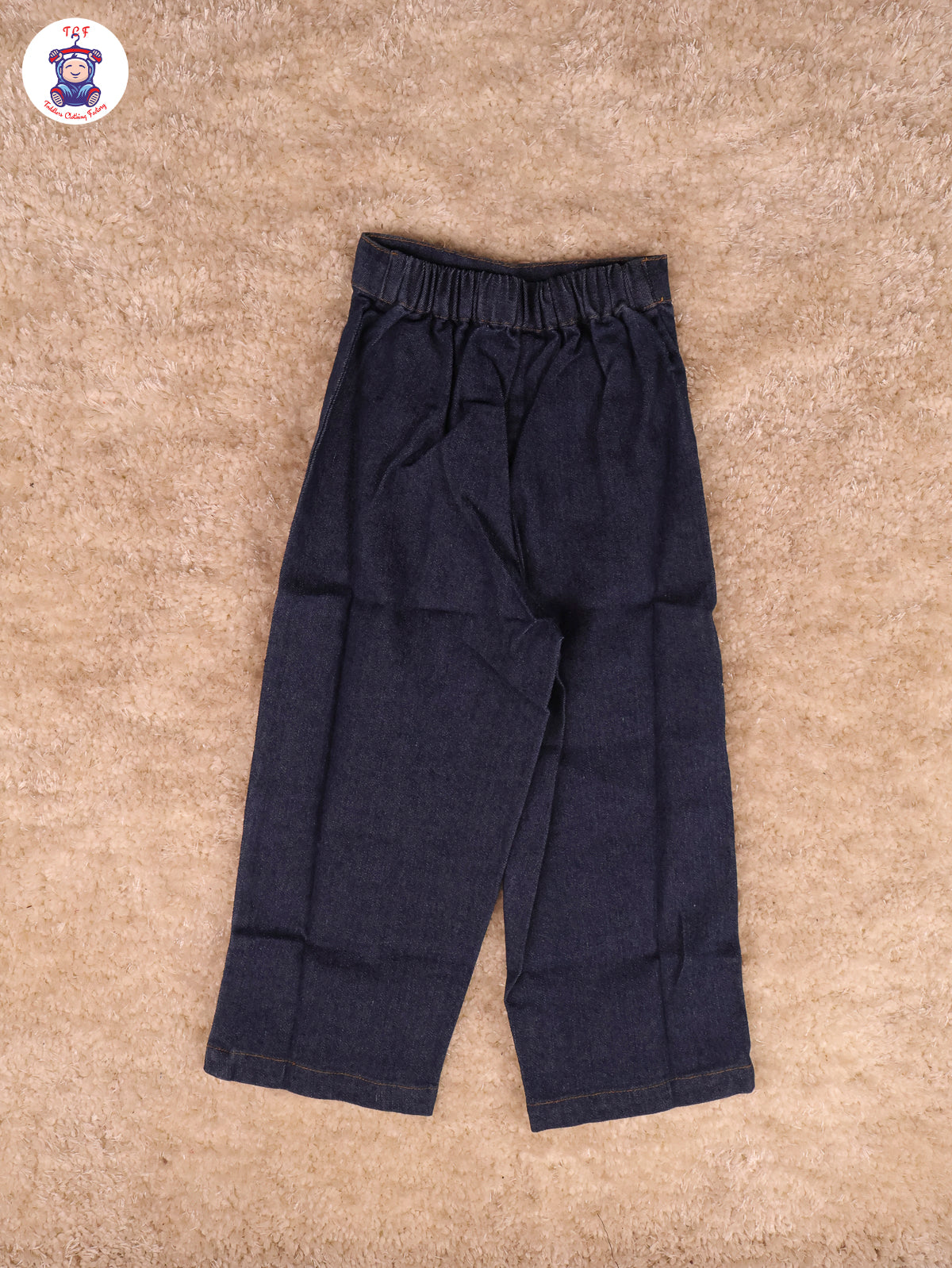 Navy Blue - Denim Solid Top and Jean Pant