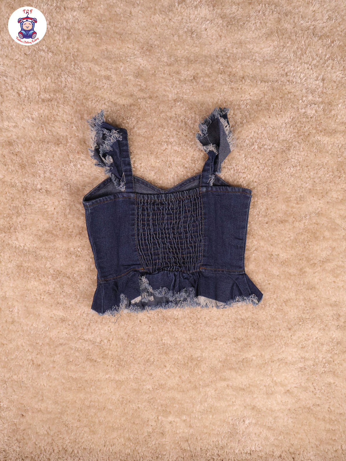 Navy Blue - Denim Solid Top and Jean Pant