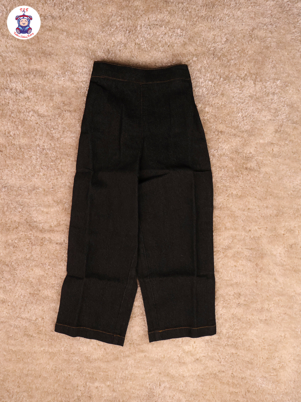 Black - Denim Solid Top and Jean Pant