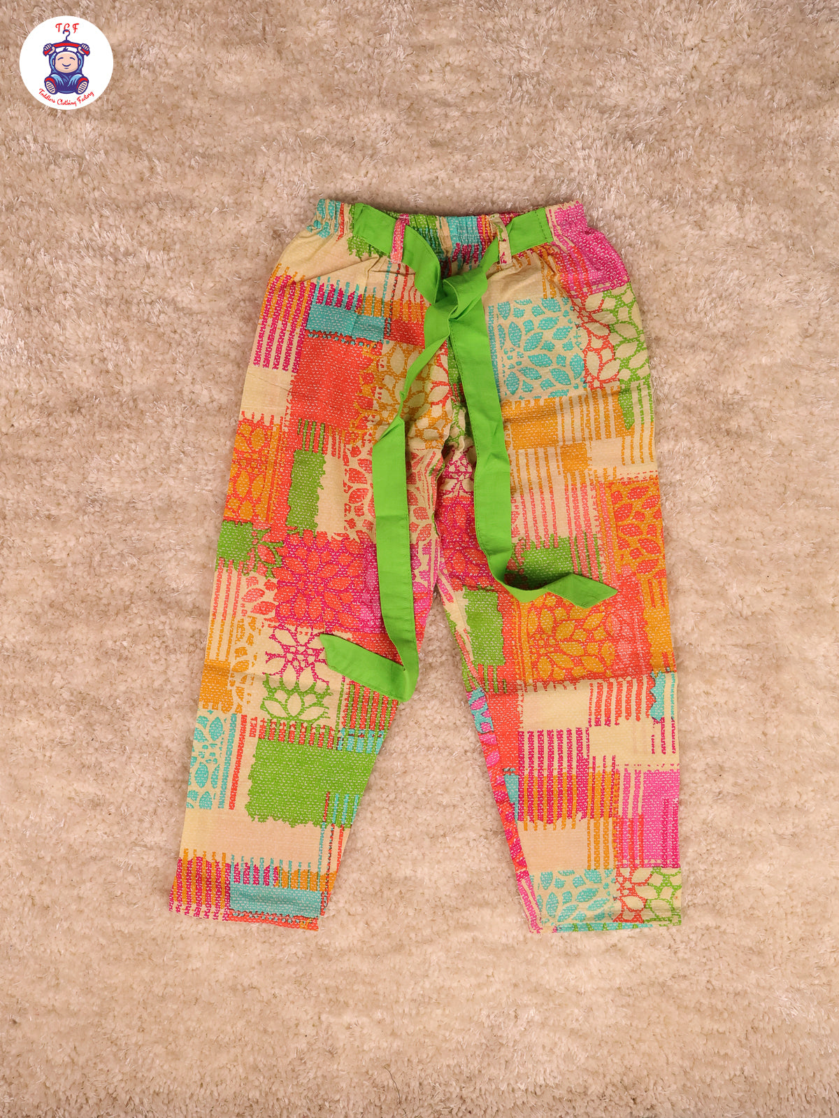 Green - Girls Casual Top pant with overcoat