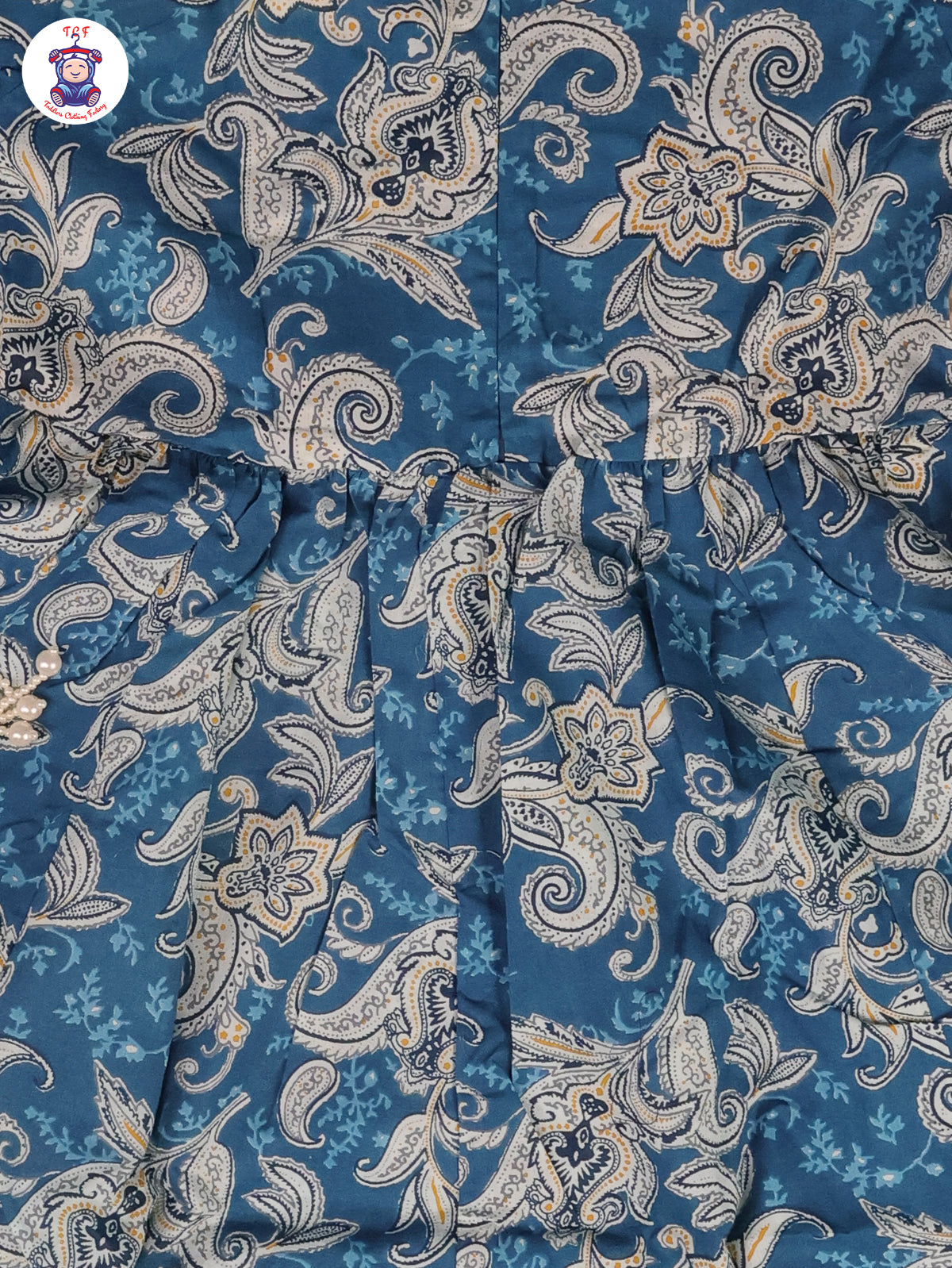 Blue - Printed Anarkali Kurti With Pant