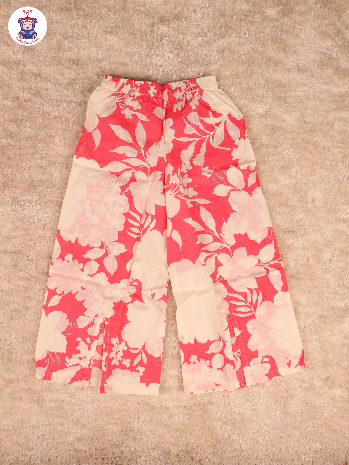 Pink - Floral Crop Top & Pant