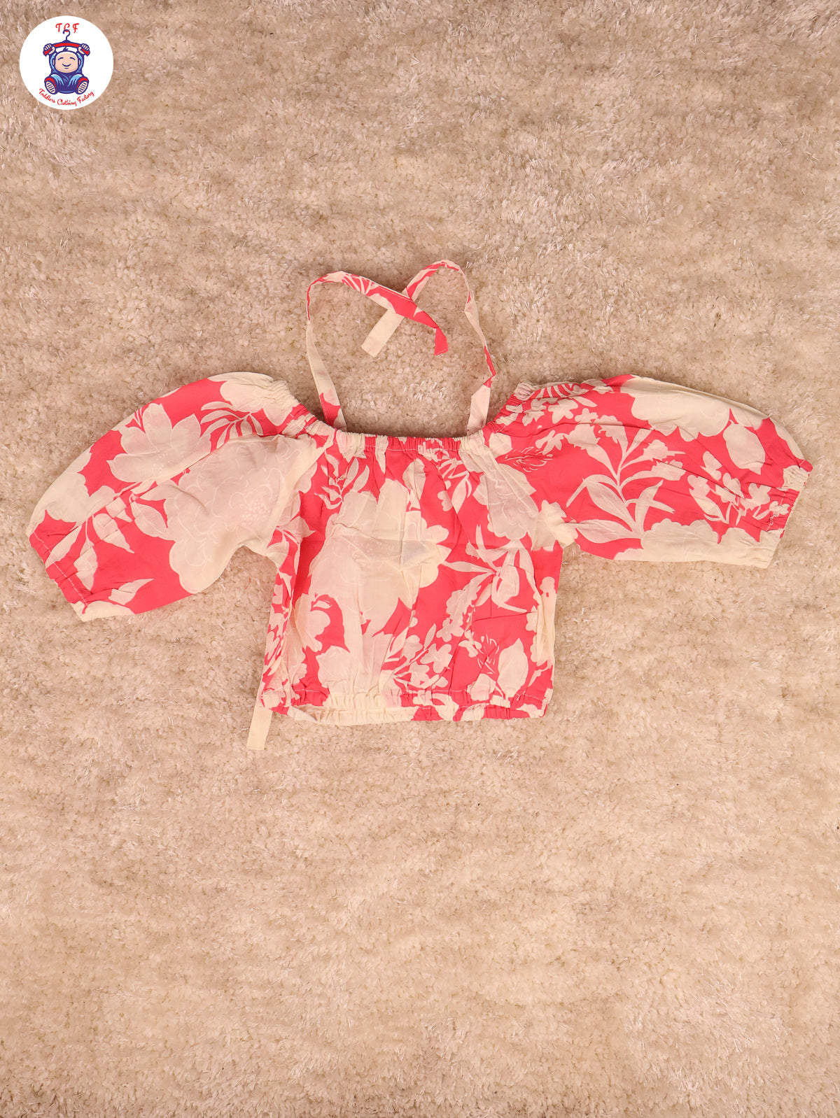 Pink - Floral Crop Top & Pant