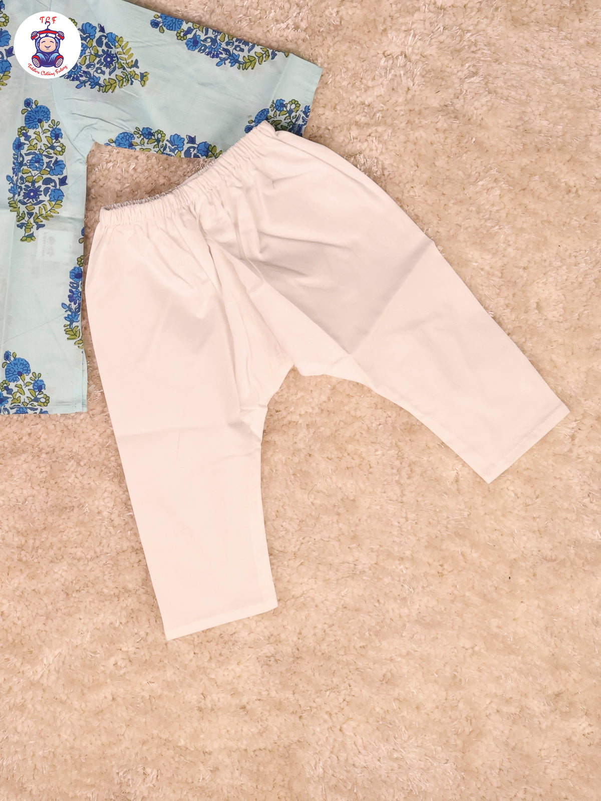 Blue - Boys Printed Kurta With Pant