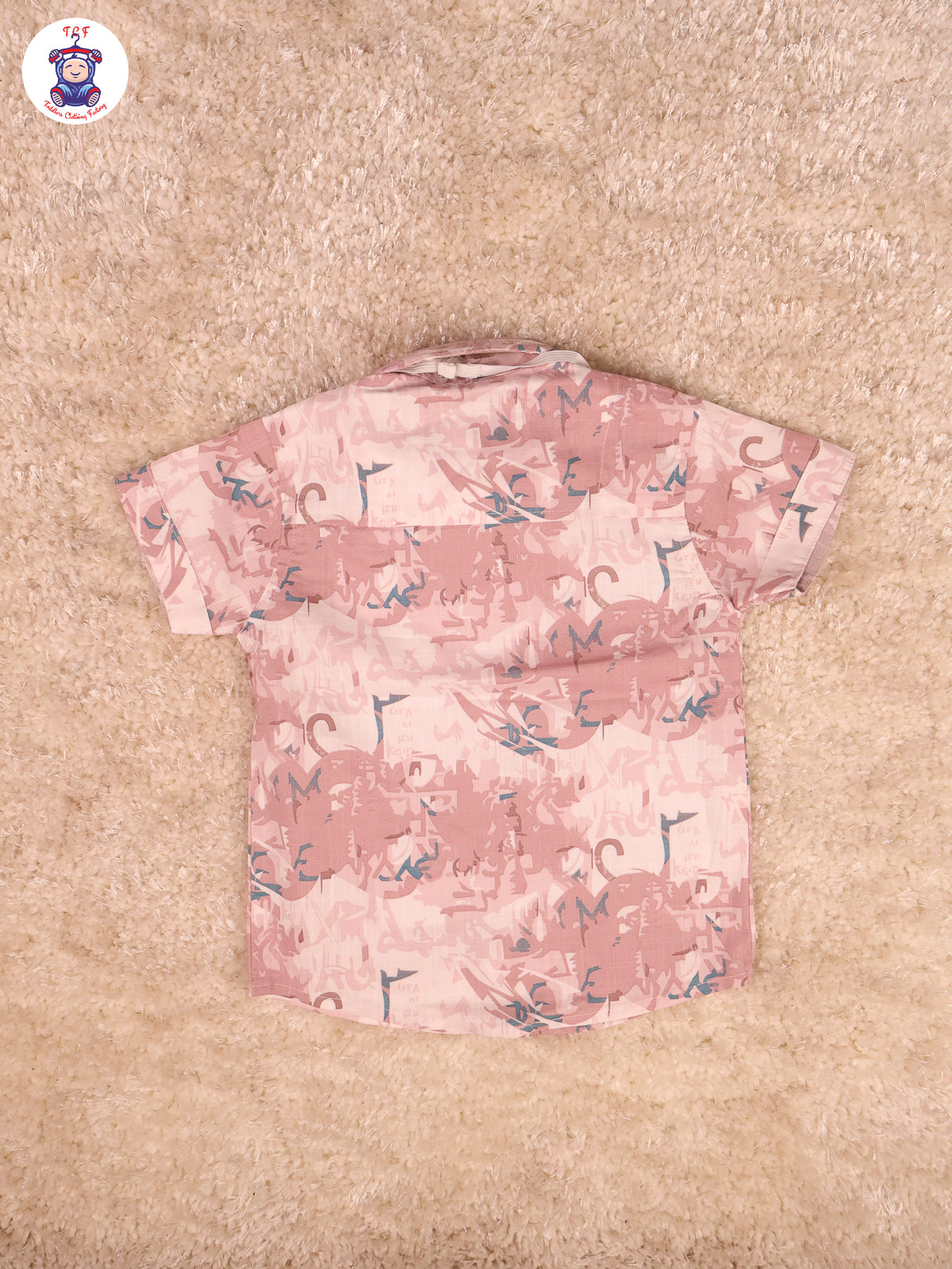 Pink & Grey Half Sleeves Shirts & Shorts Set With Suspender & Bow