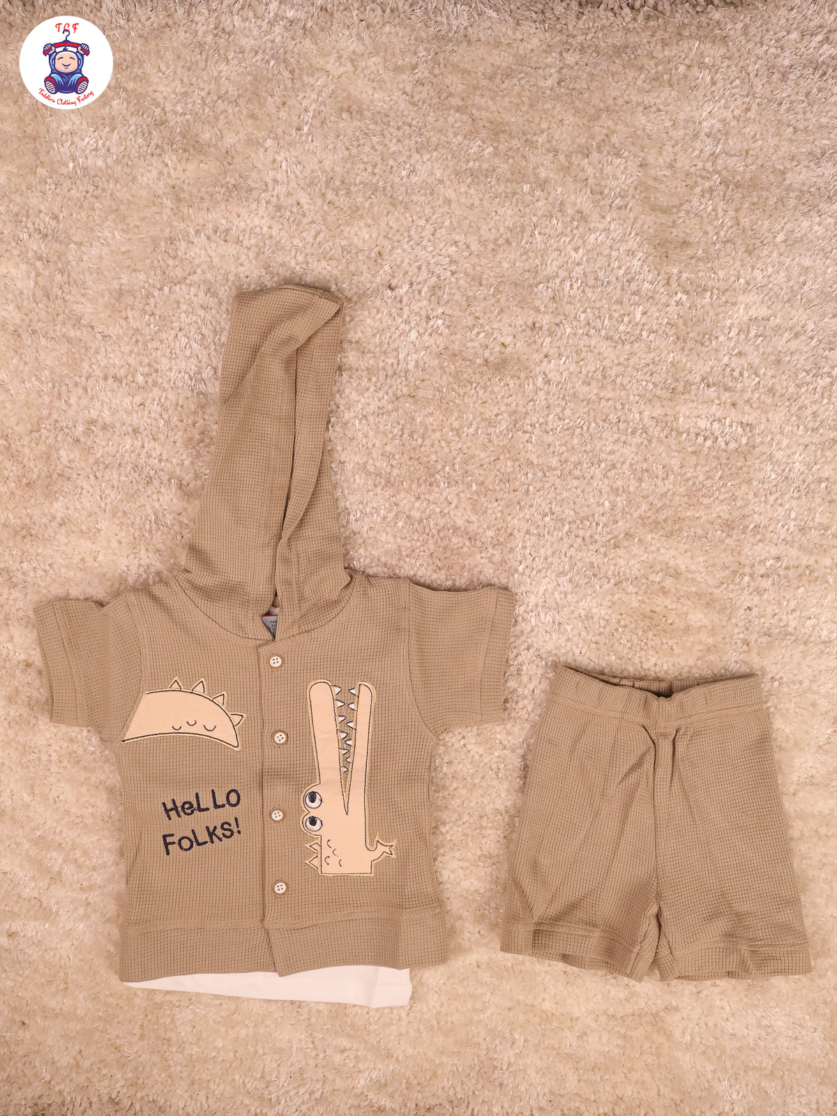 Brown Hoodie & T-Shirts With Shorts
