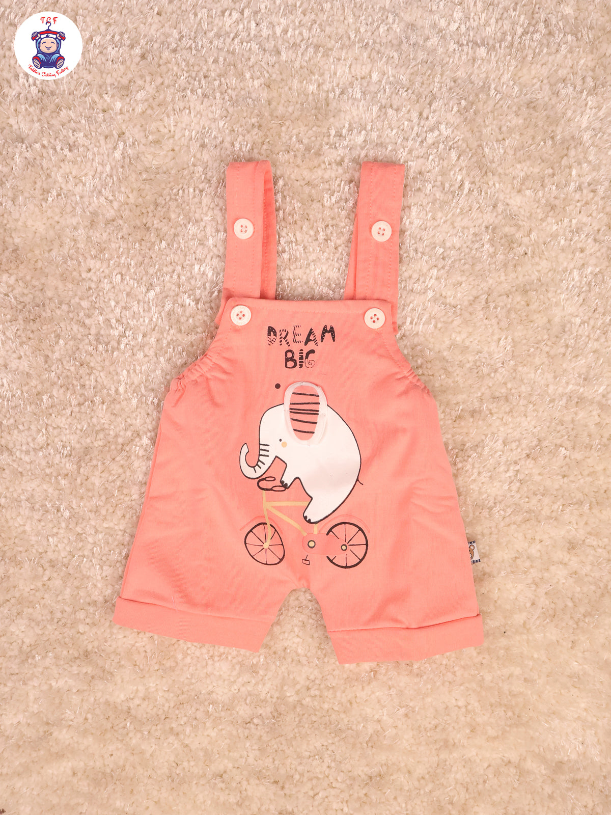 Peach & White - Elephant Jumpsuits