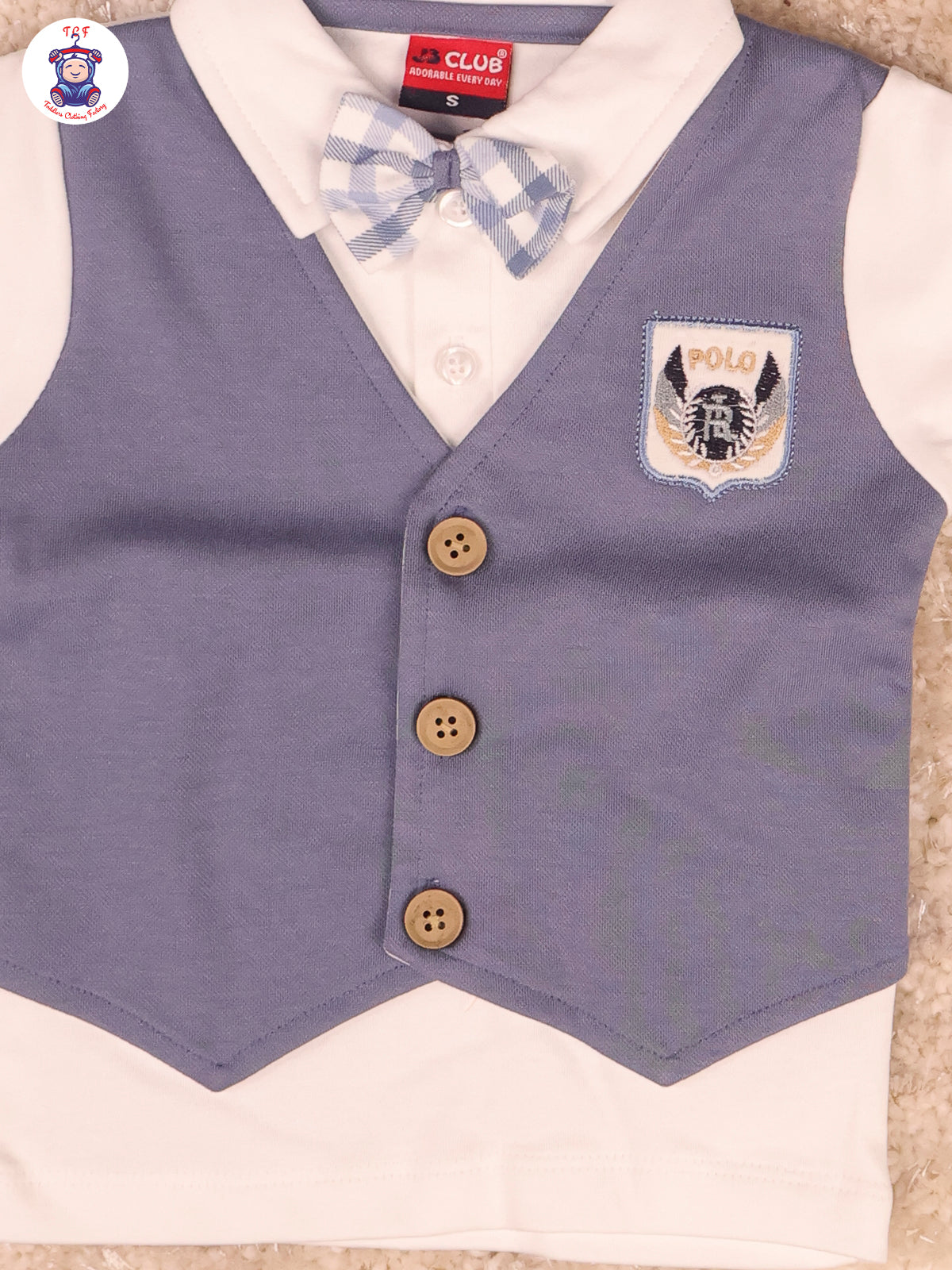 Grey - Collor T-Shirts & Shorts With Jacket & Bow