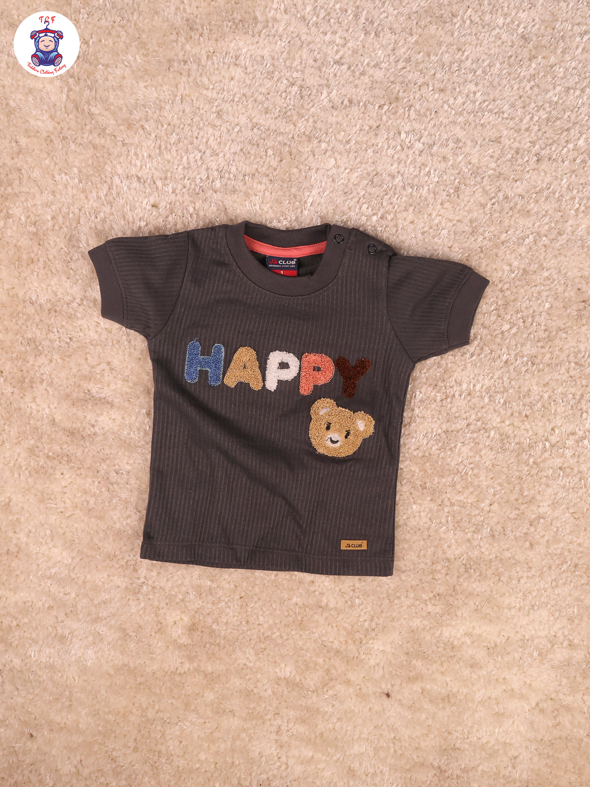 Grey - Happy Teddy Bear T-Shirts With Shorts