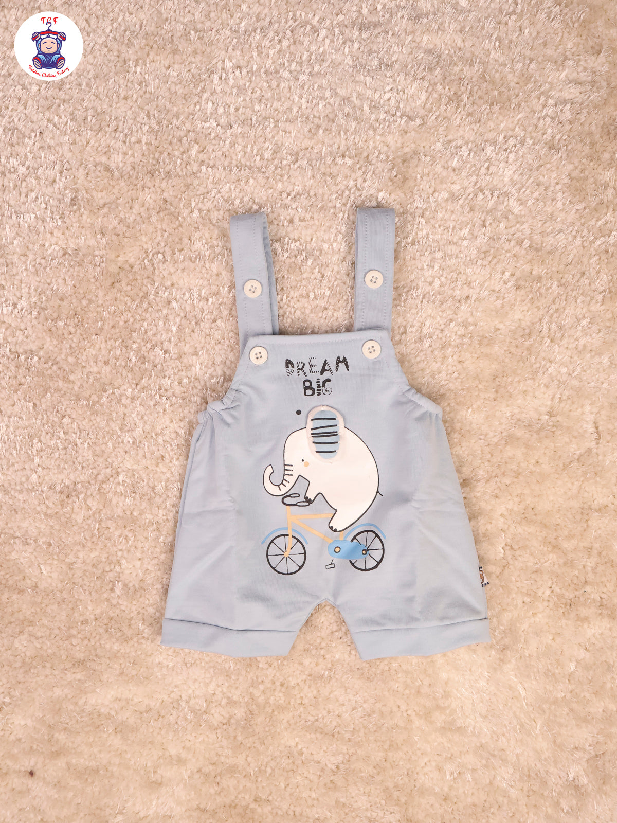 Sky Blue & White - Elephant Jumpsuits