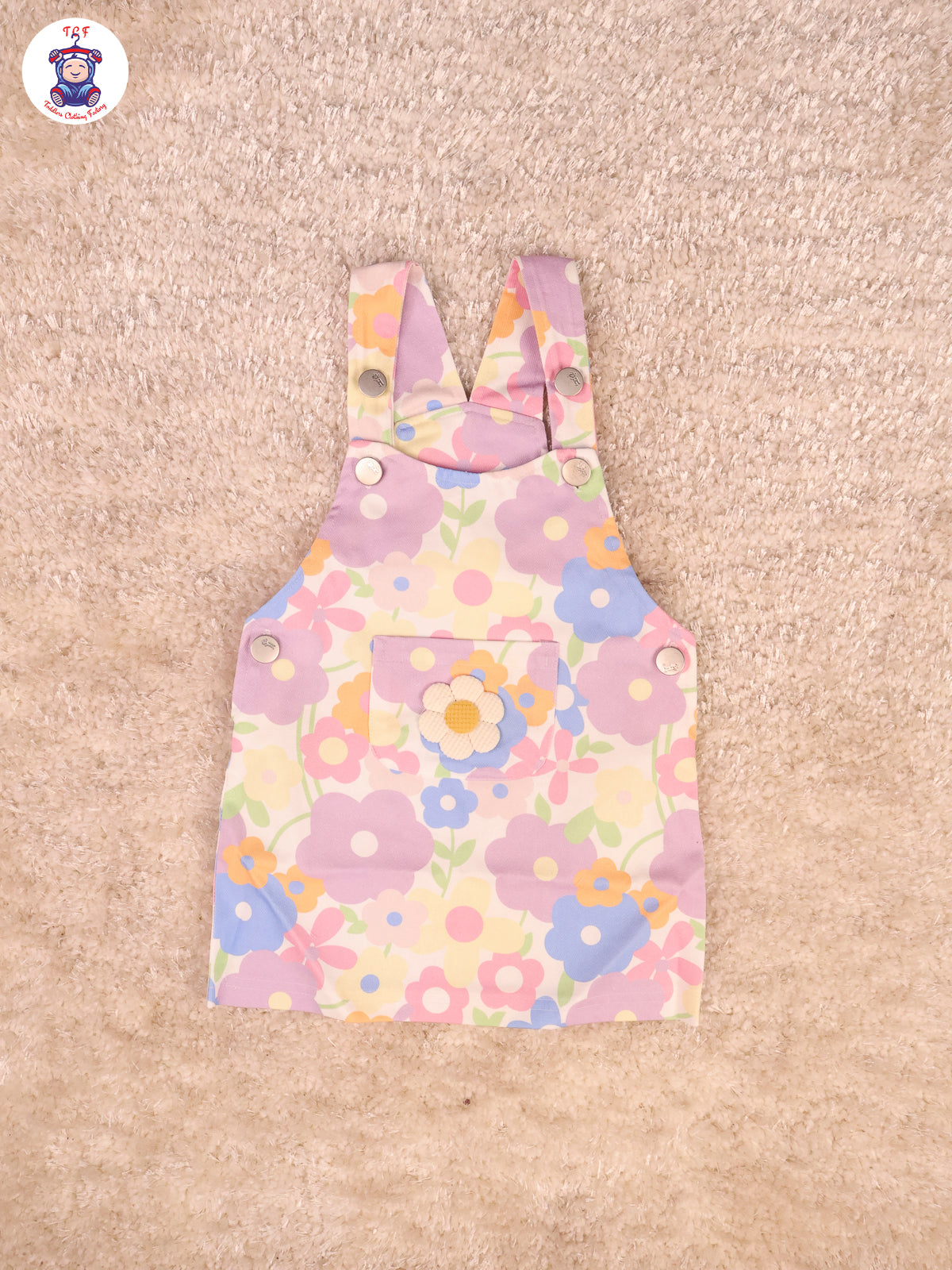 Lavender Floral - Girls Frocks With T-Shirt