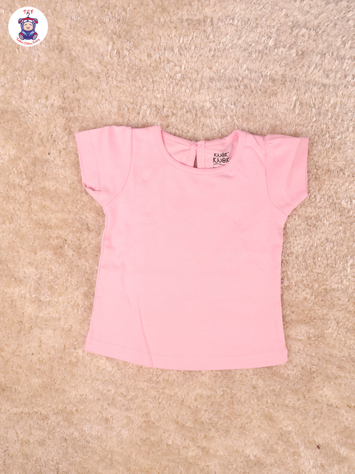 Pink Floral - Girls Frocks With T-Shirt