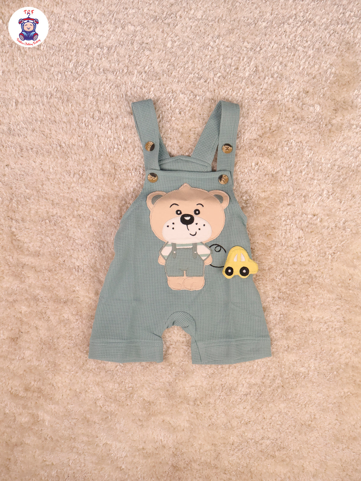 White & Teal Green - Teddy Jumpsuits