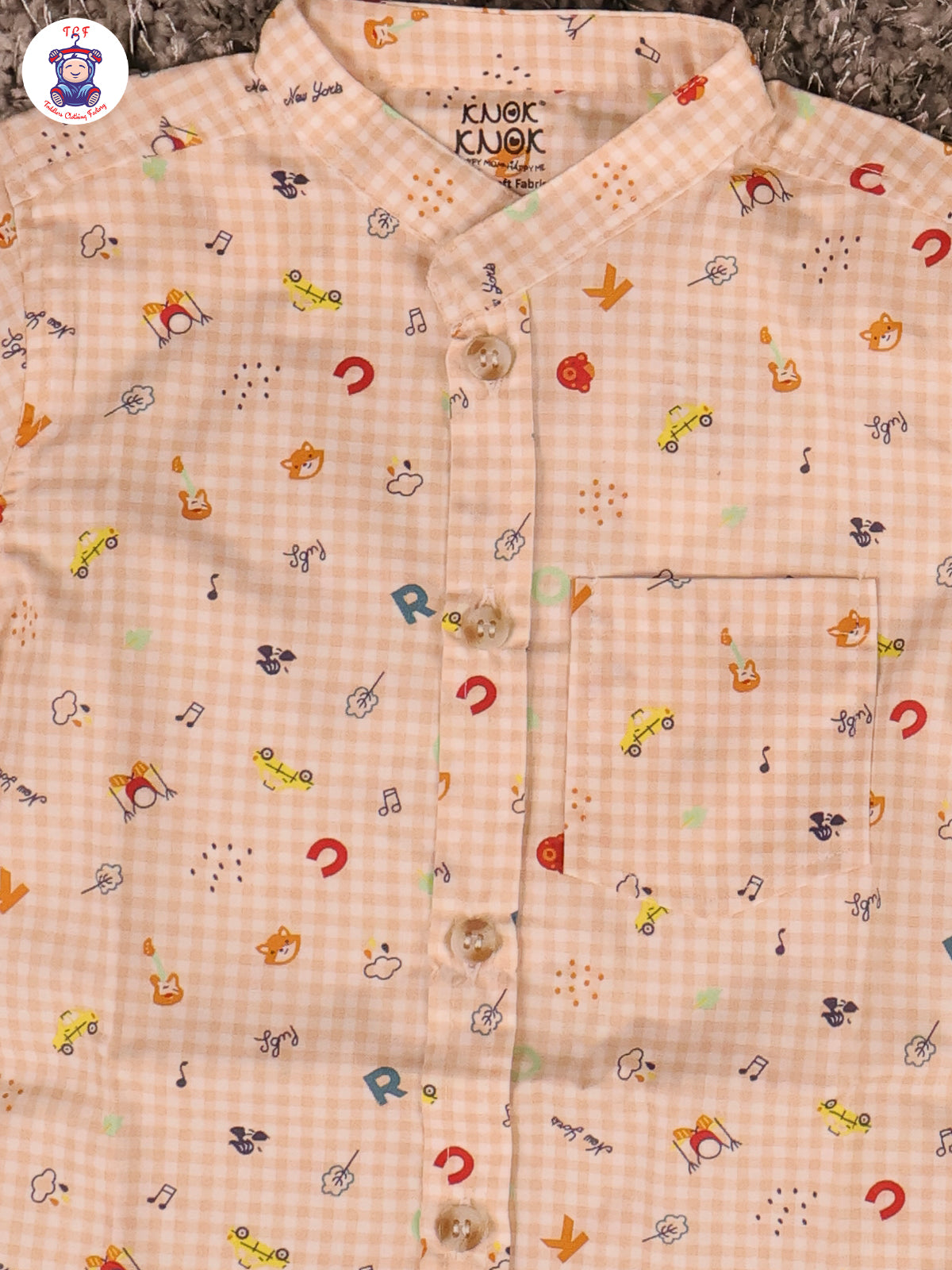 Light Brown - Boys Shirts & Shorts