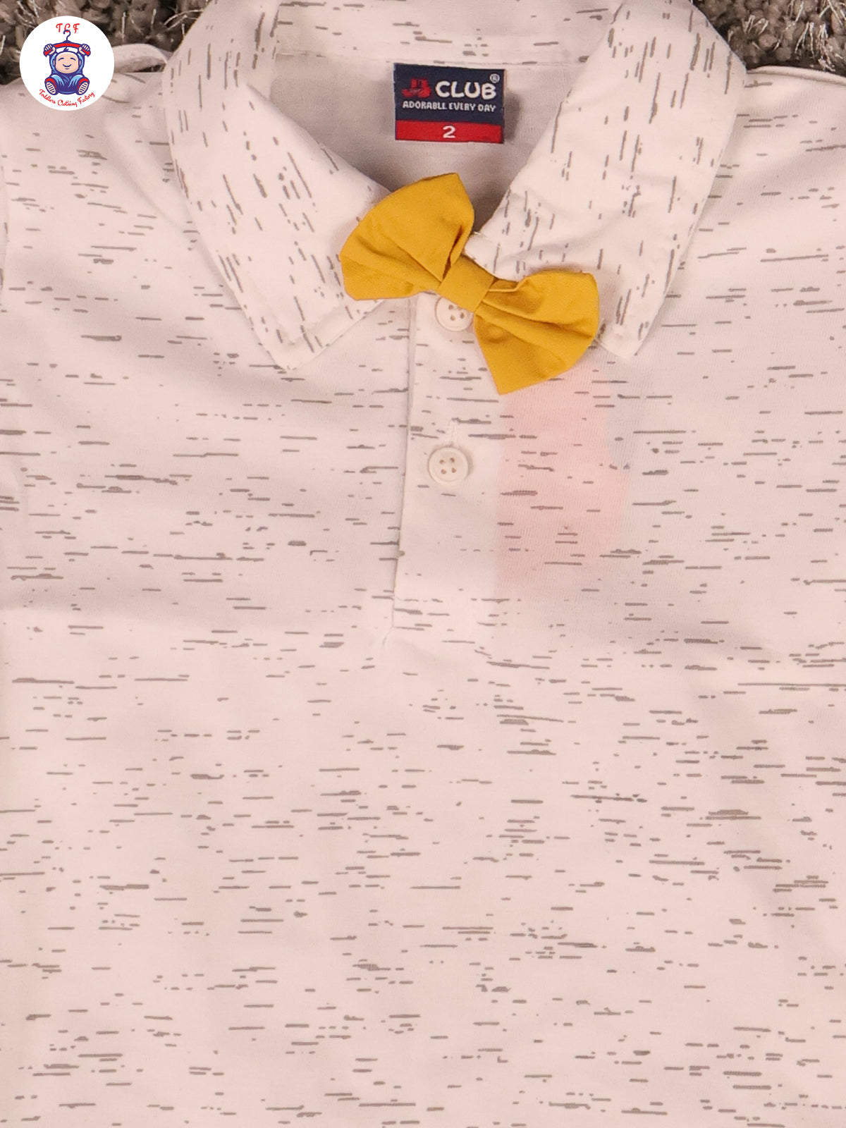 White & Yellow - Collor Shirts With Bow Jumpsuits