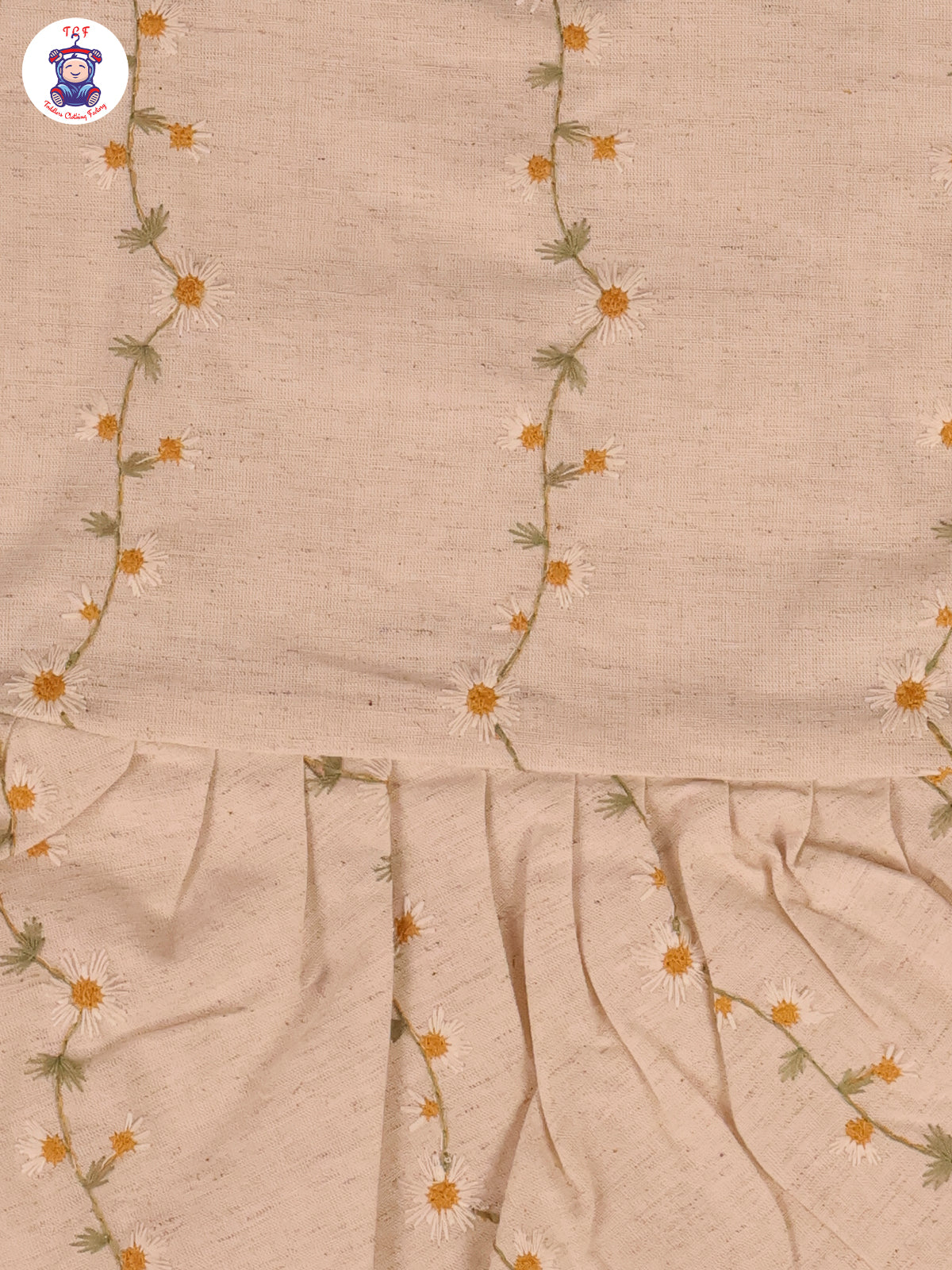 Choclate Brown Floral Frock With Diaper