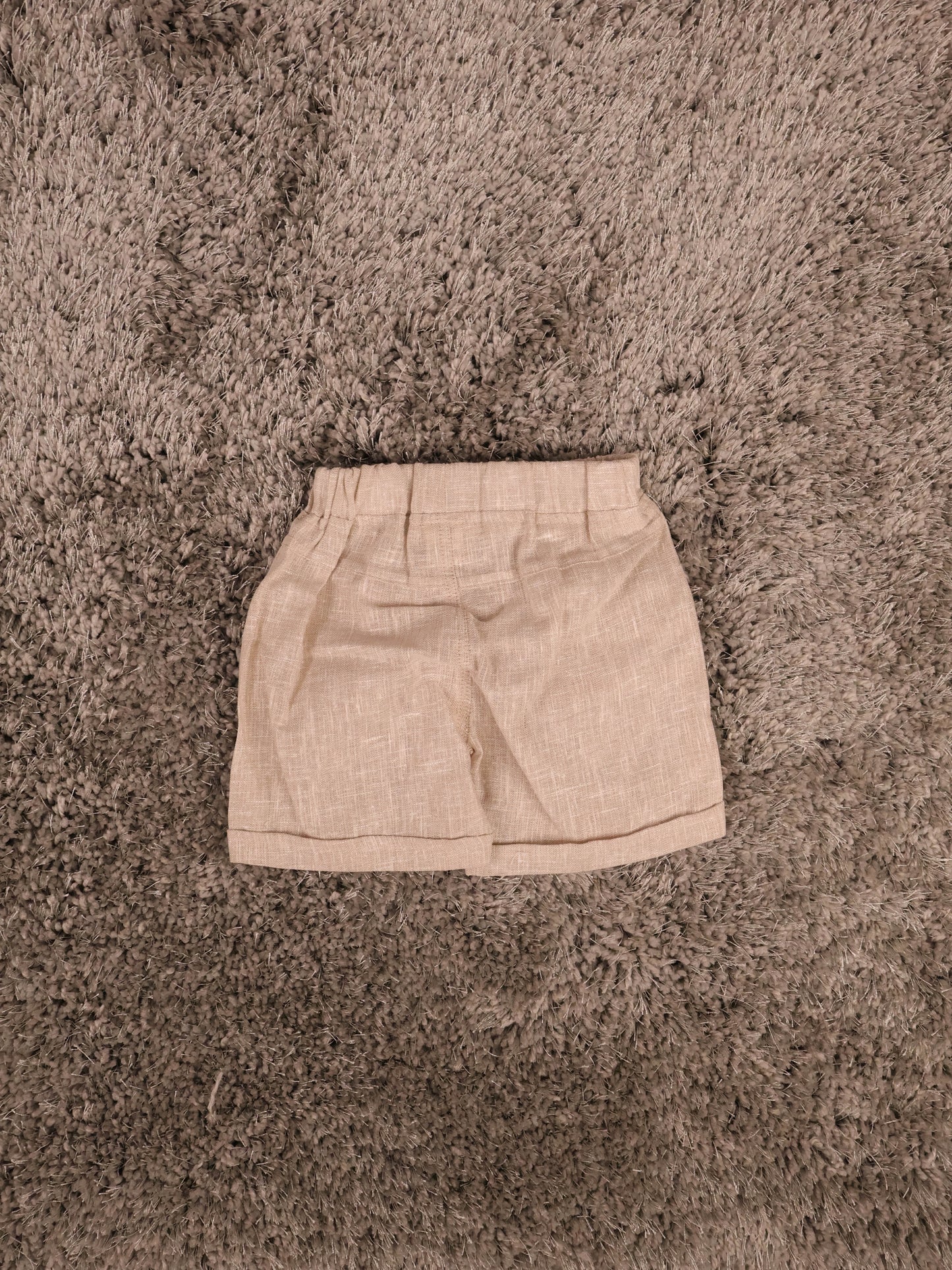 Brown & White T-Shirts With Shirt and Shorts