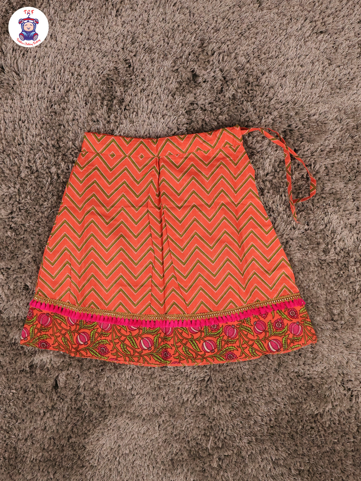 Light Pink - Printed One Shoulder Lehenga Choli