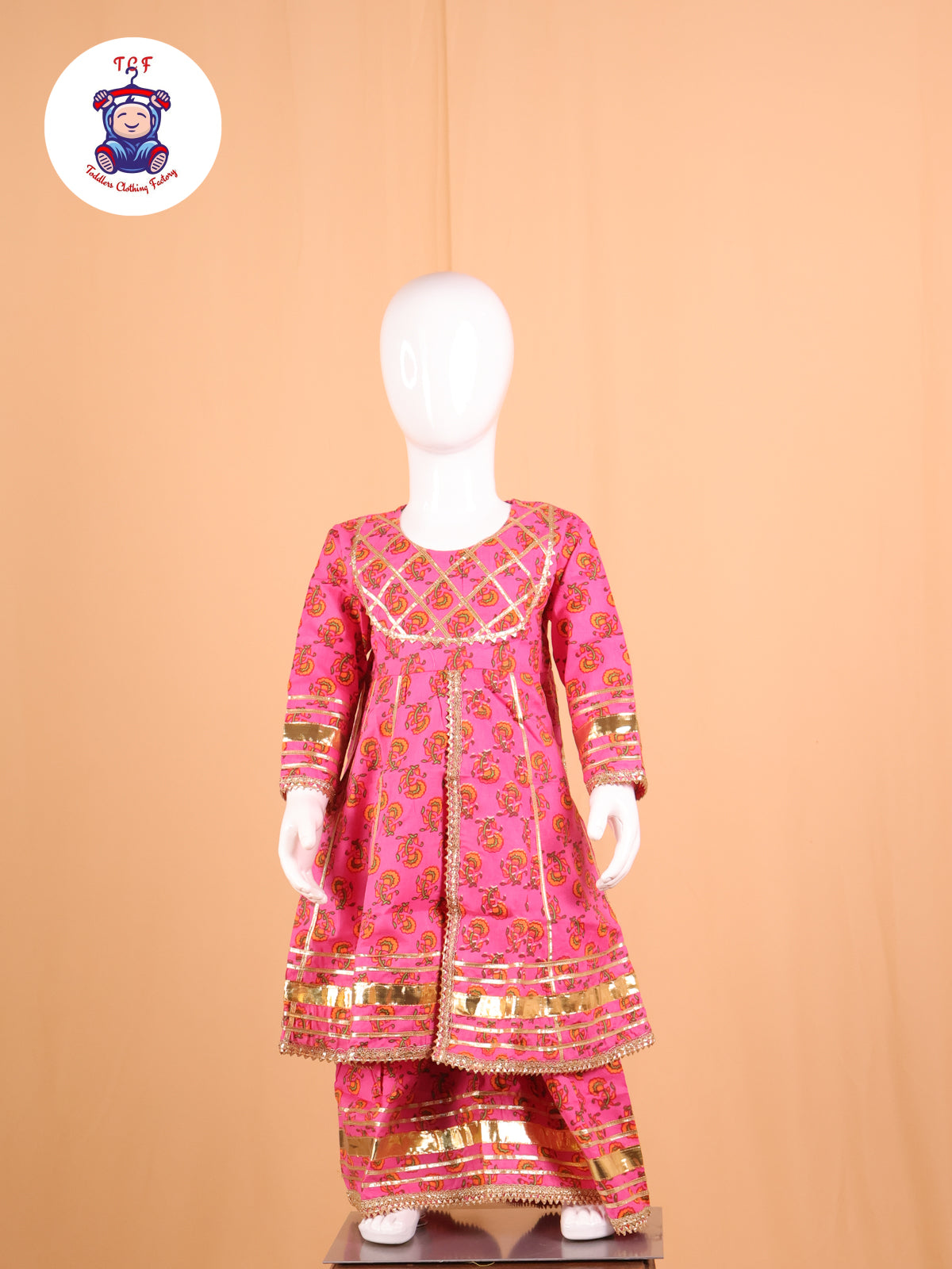 Pink - Anarkali Kurti With Sharara