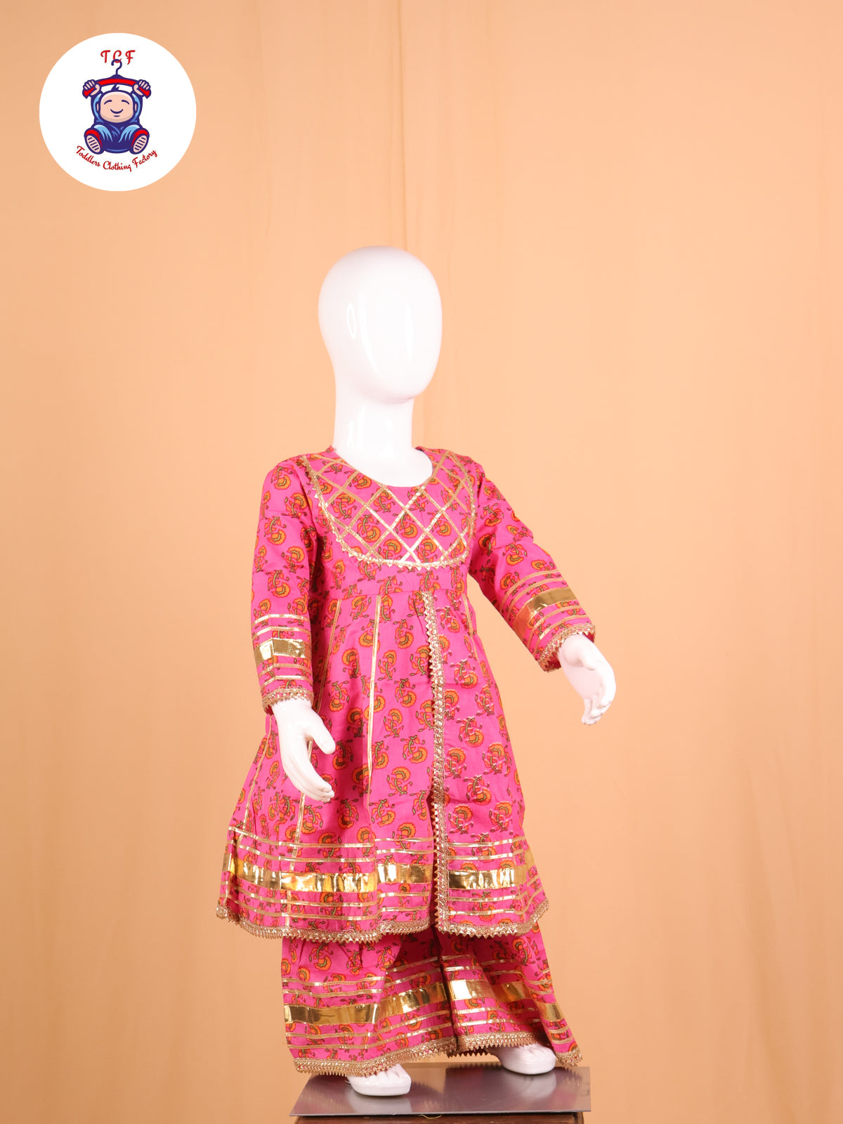 Pink - Anarkali Kurti With Sharara