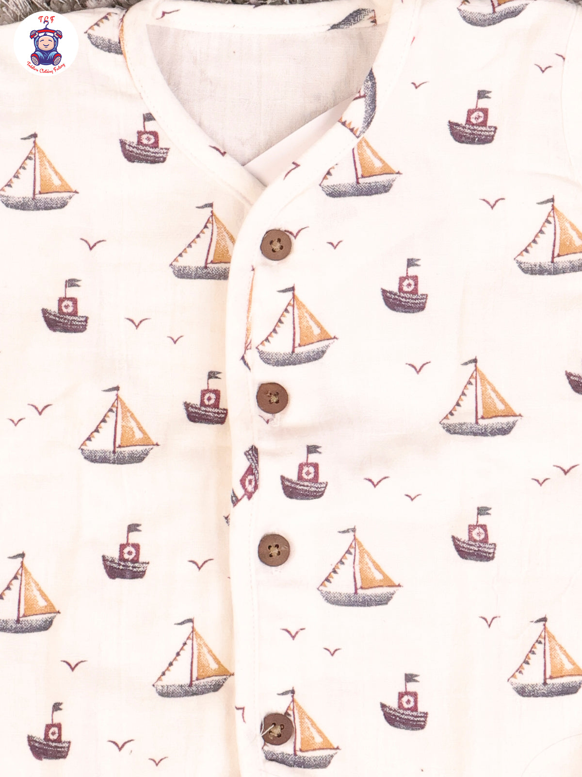 White Boat - Unisex Muslin Jabla