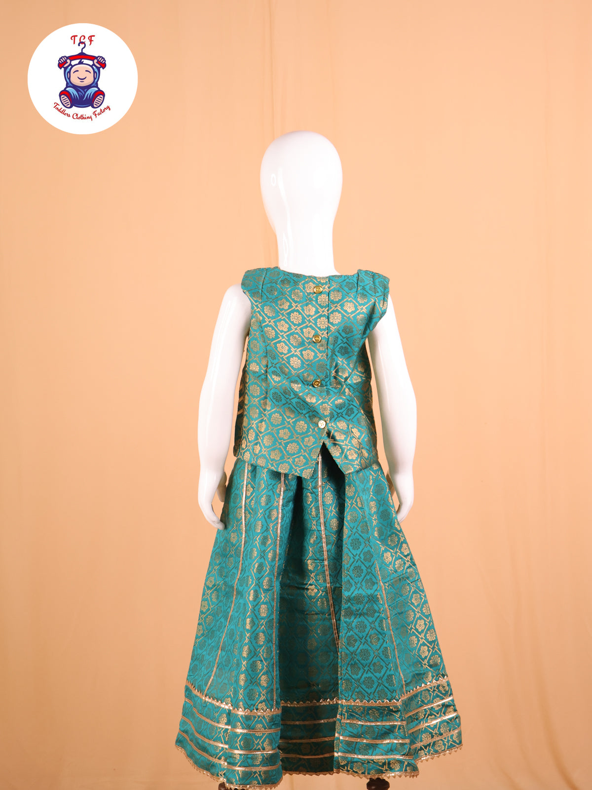 Green - Ethnic Printed Choli & Lehenga