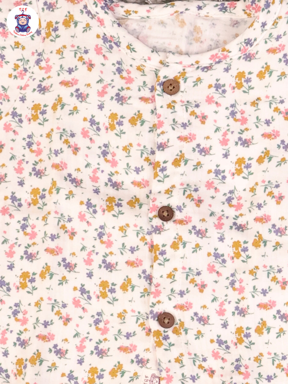 White Floral - Unisex Muslin Pyjama Sets