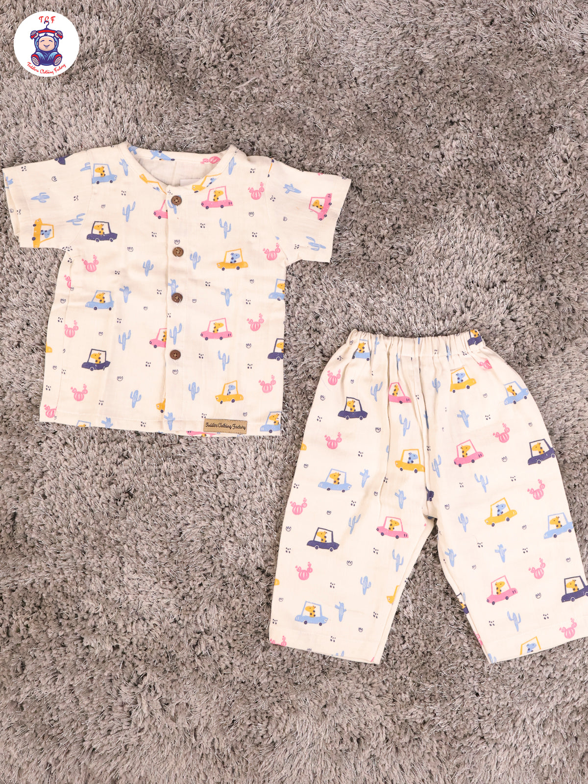 Car - Unisex Muslin Pyjama Sets