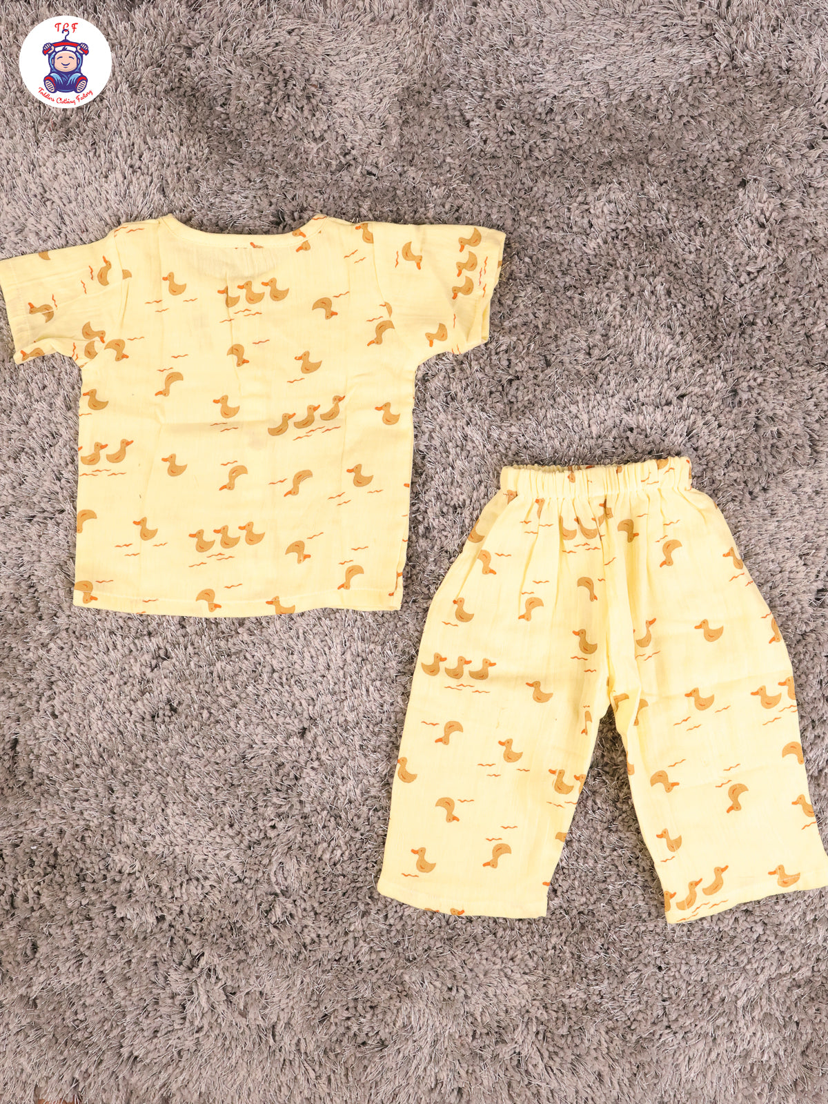 Yellow Duck - Unisex Muslin Pyjama Sets