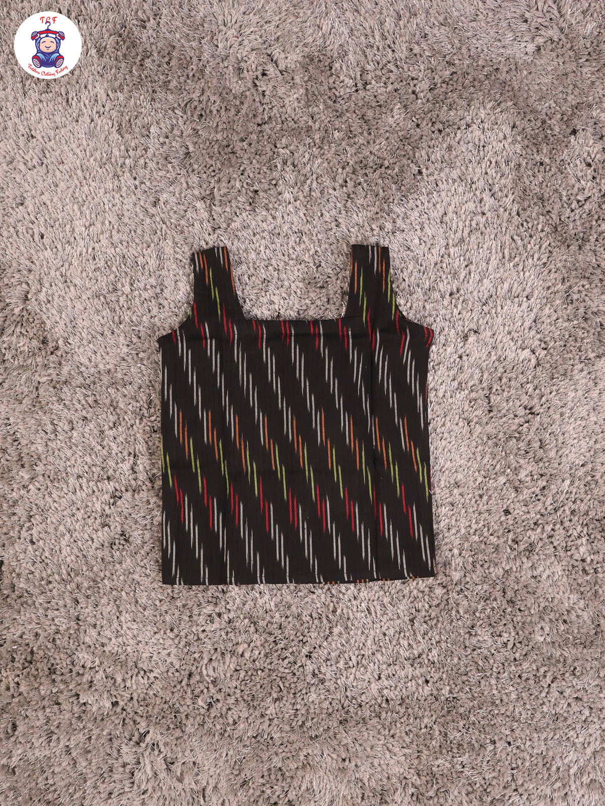 Black - Girls Readymade Ikat Pyjama Sets