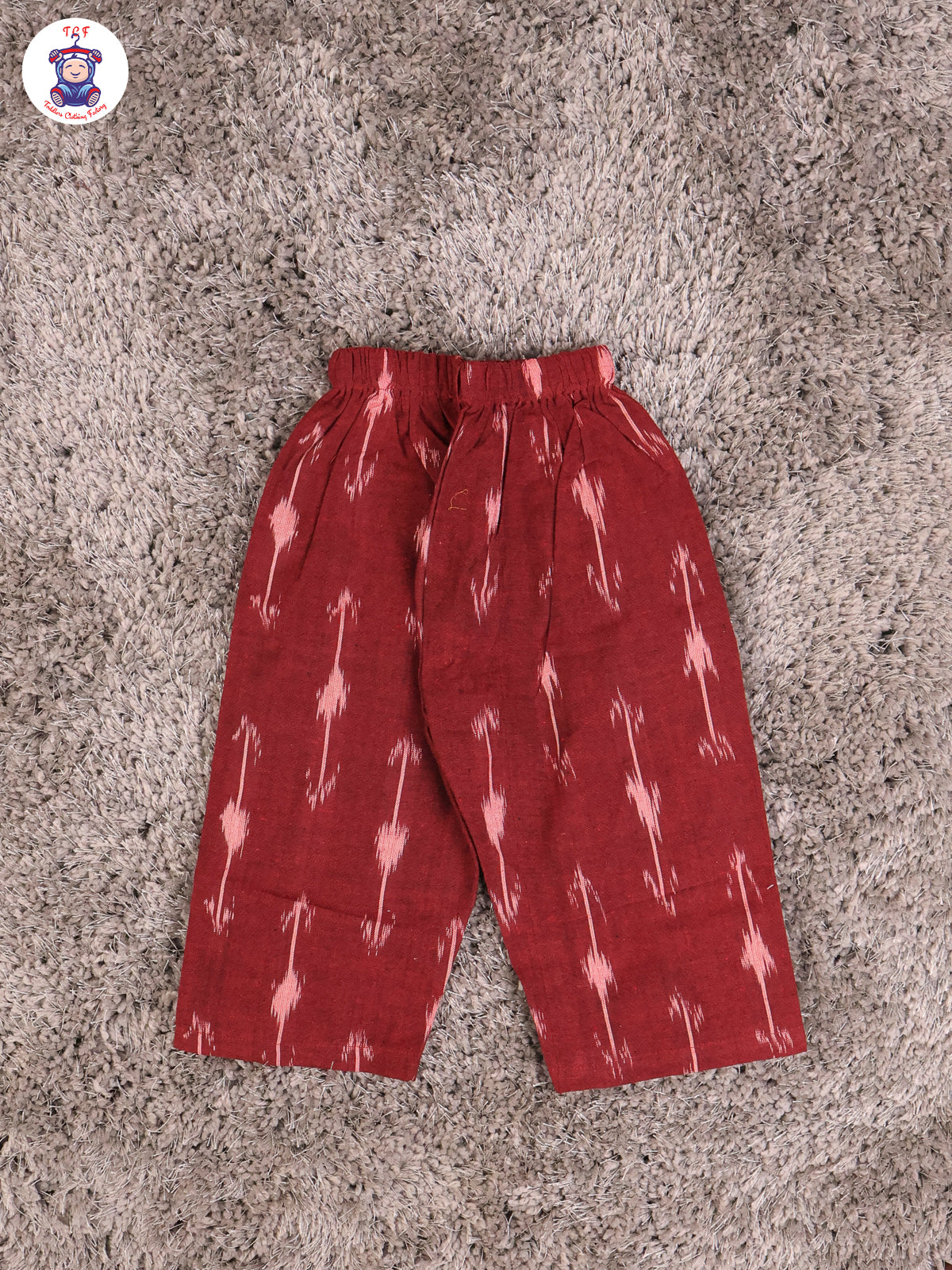 Maroon - Girls Readymade Ikat Pyjama Sets