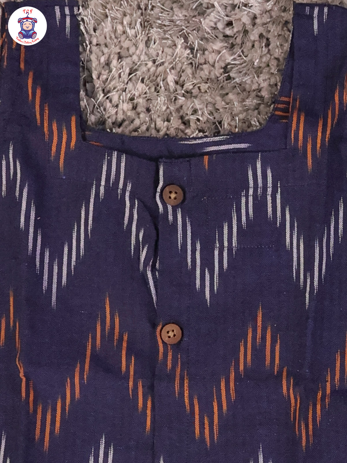 Royal Blue - Girls Readymade Ikat Pyjama Sets