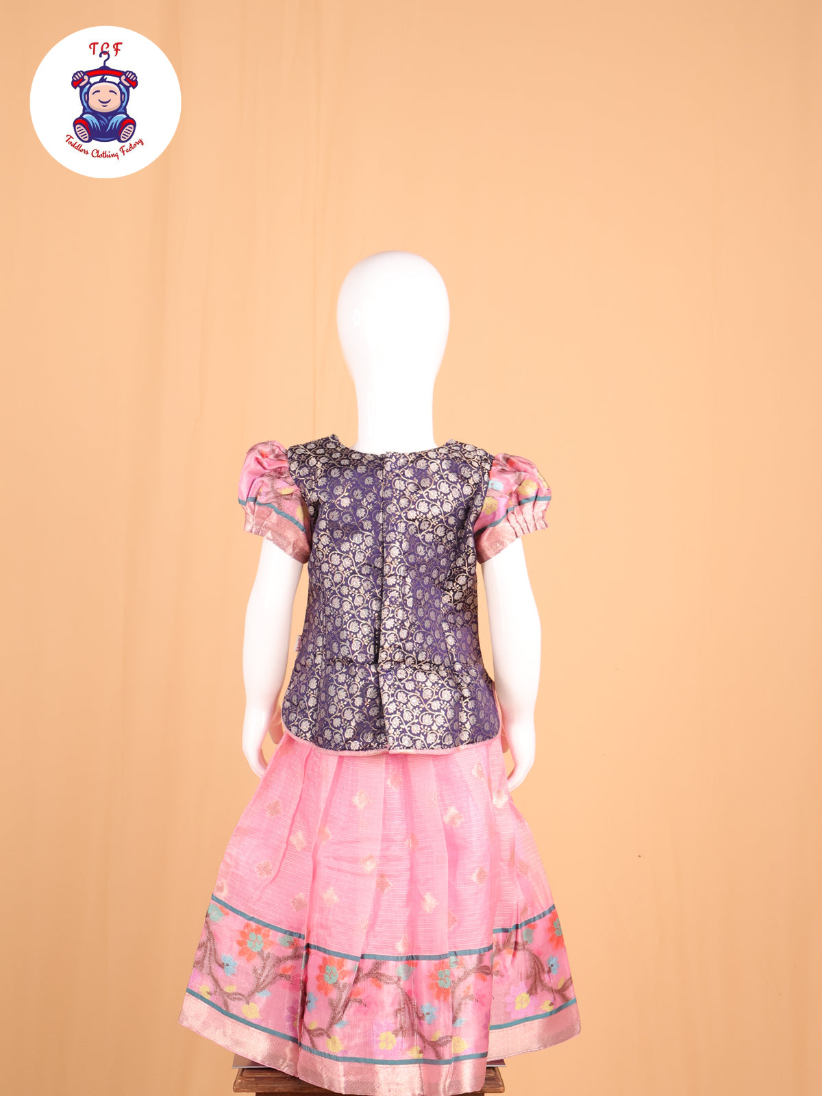 Purple & Peach - Pavadai Sattai