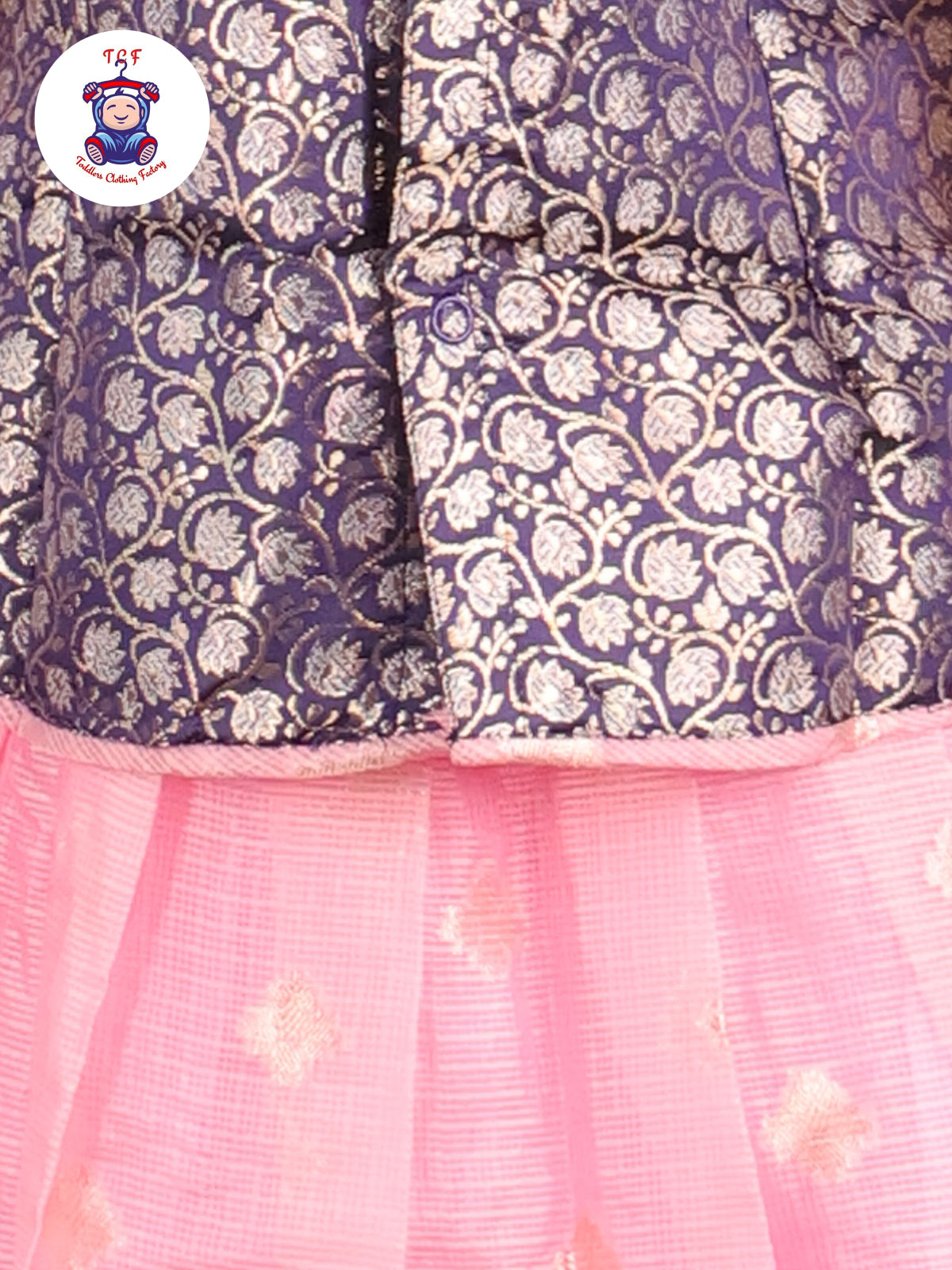 Purple & Peach - Pavadai Sattai
