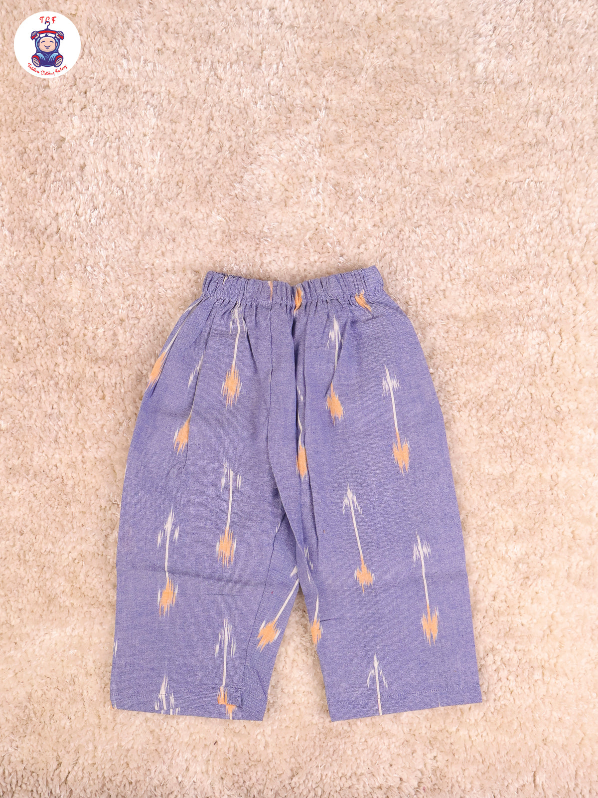 Denim Blue - Girls Readymade Ikat Pyjama Sets