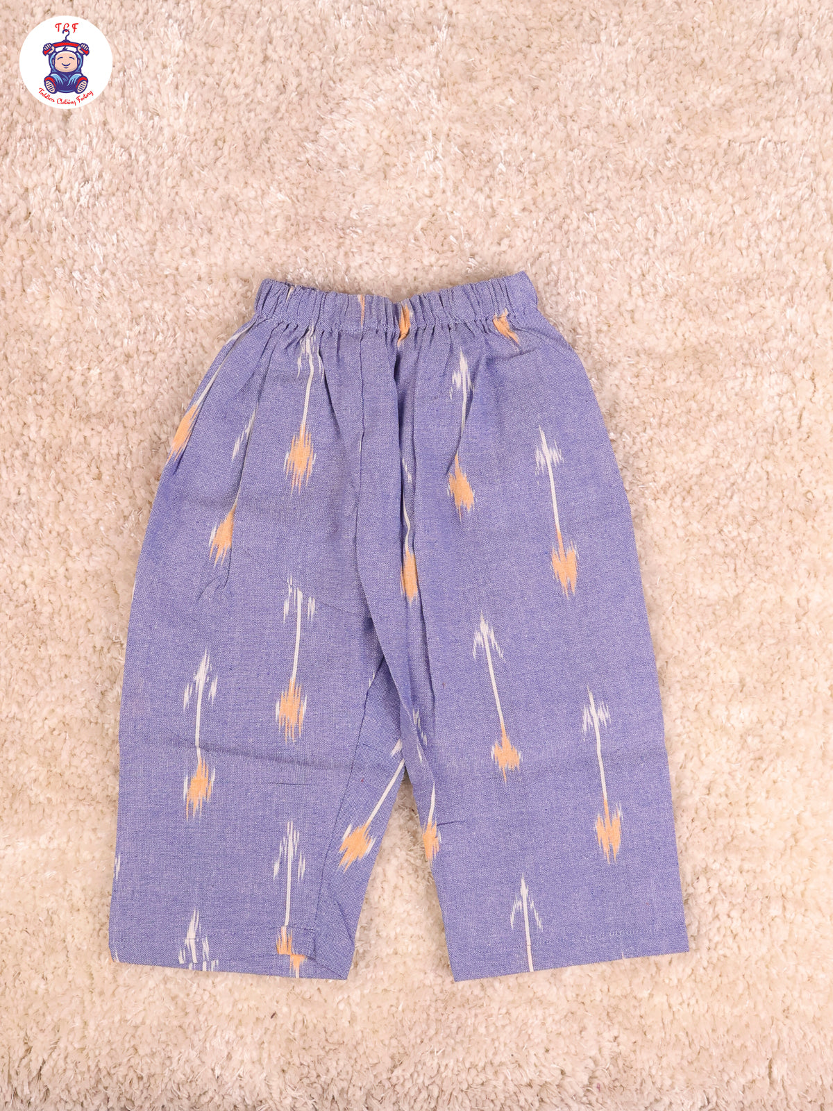 Denim Blue - Girls Readymade Ikat Pyjama Sets