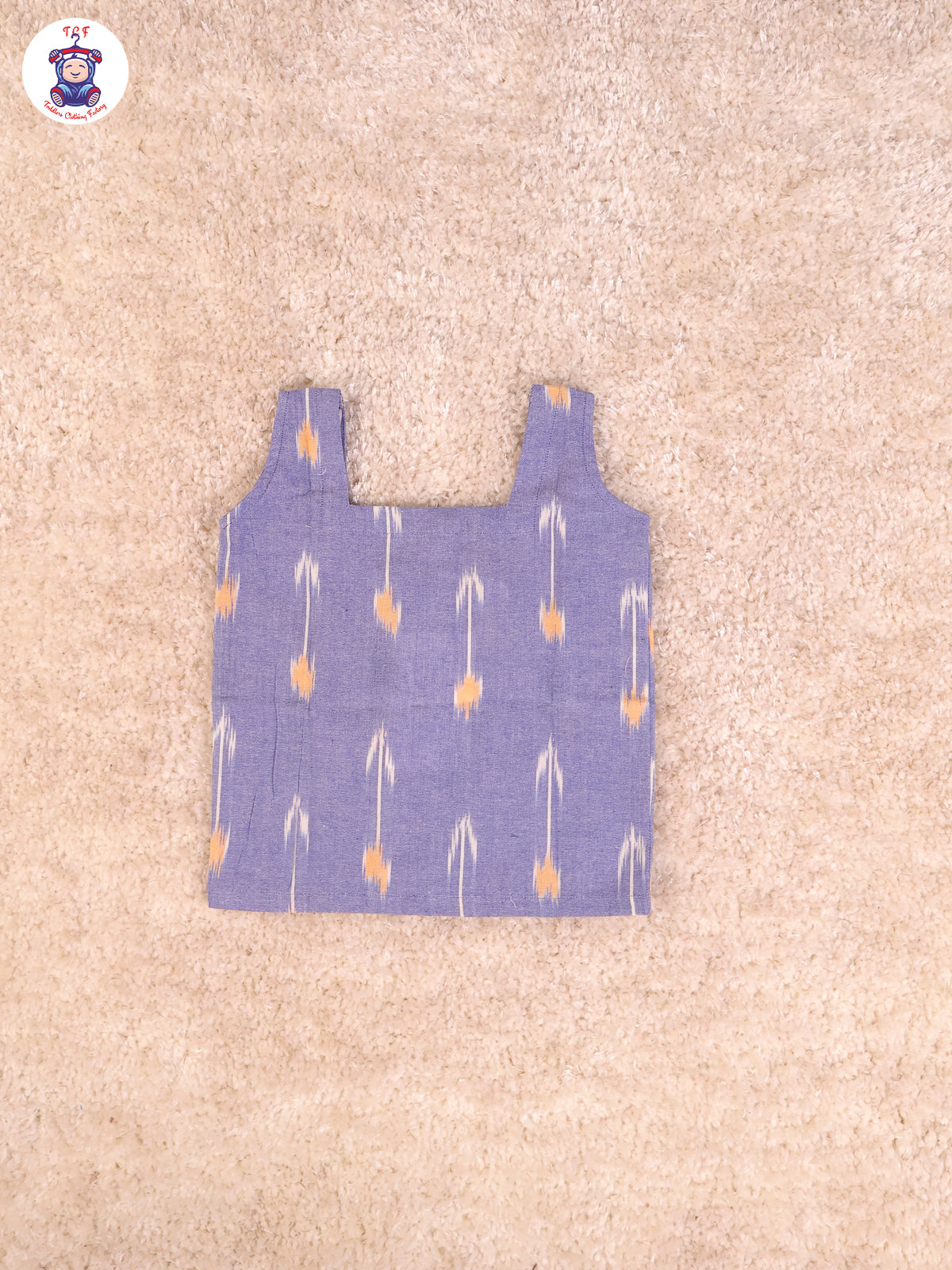 Denim Blue - Girls Readymade Ikat Pyjama Sets