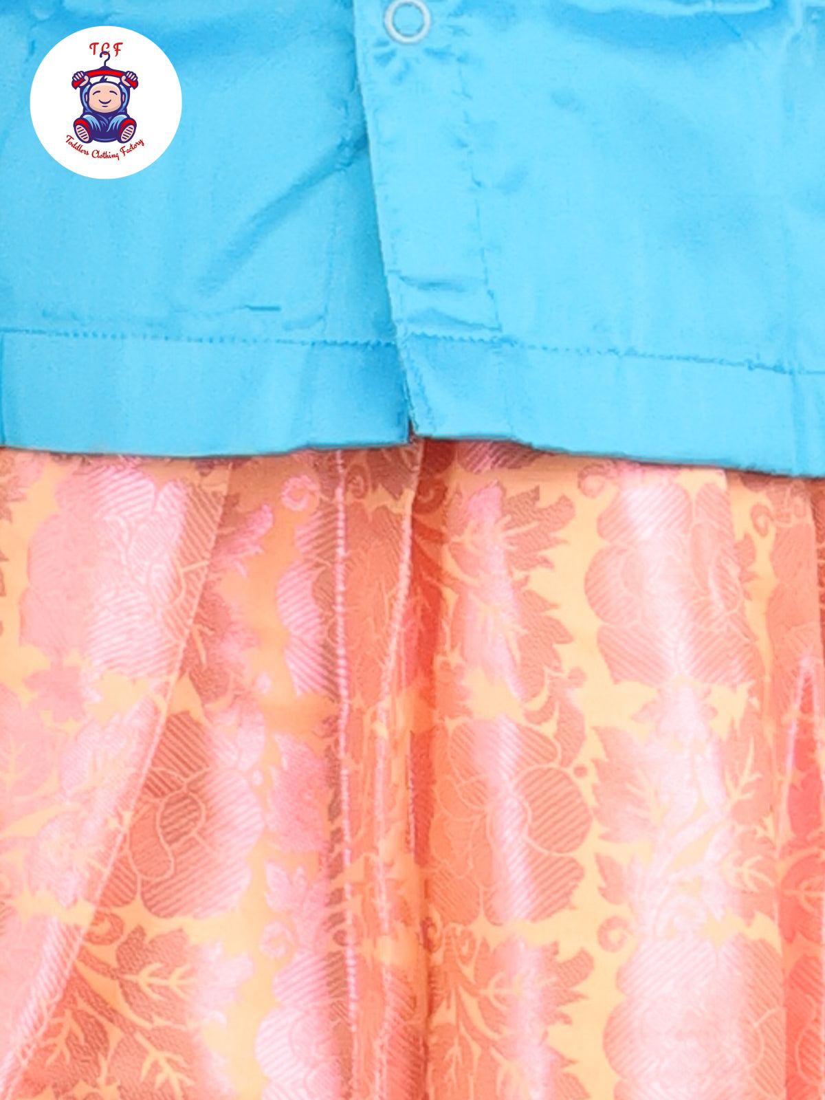 Sky Blue & Peach - Pavadai Sattai
