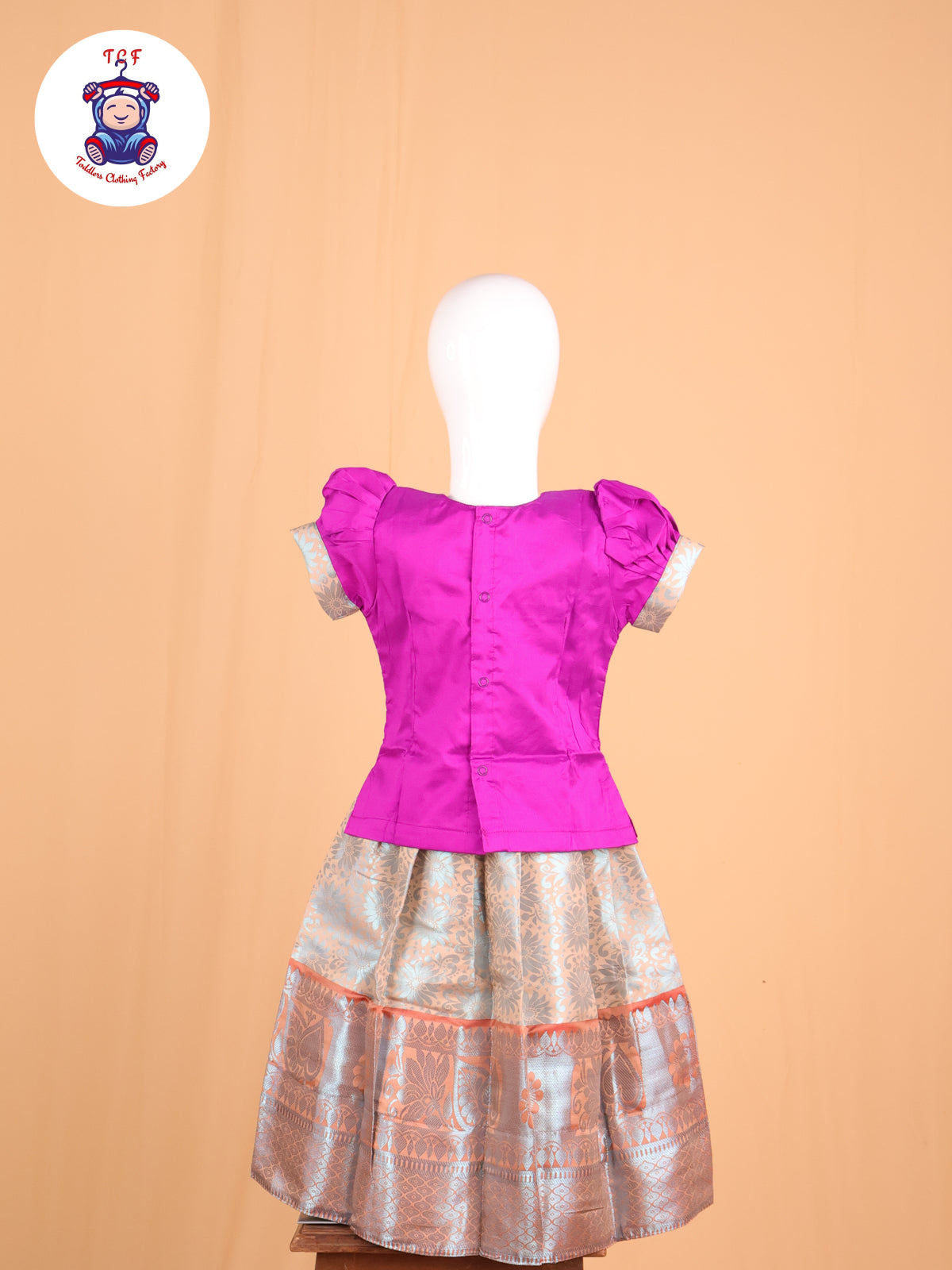 Purple & Grey - Pavadai Sattai