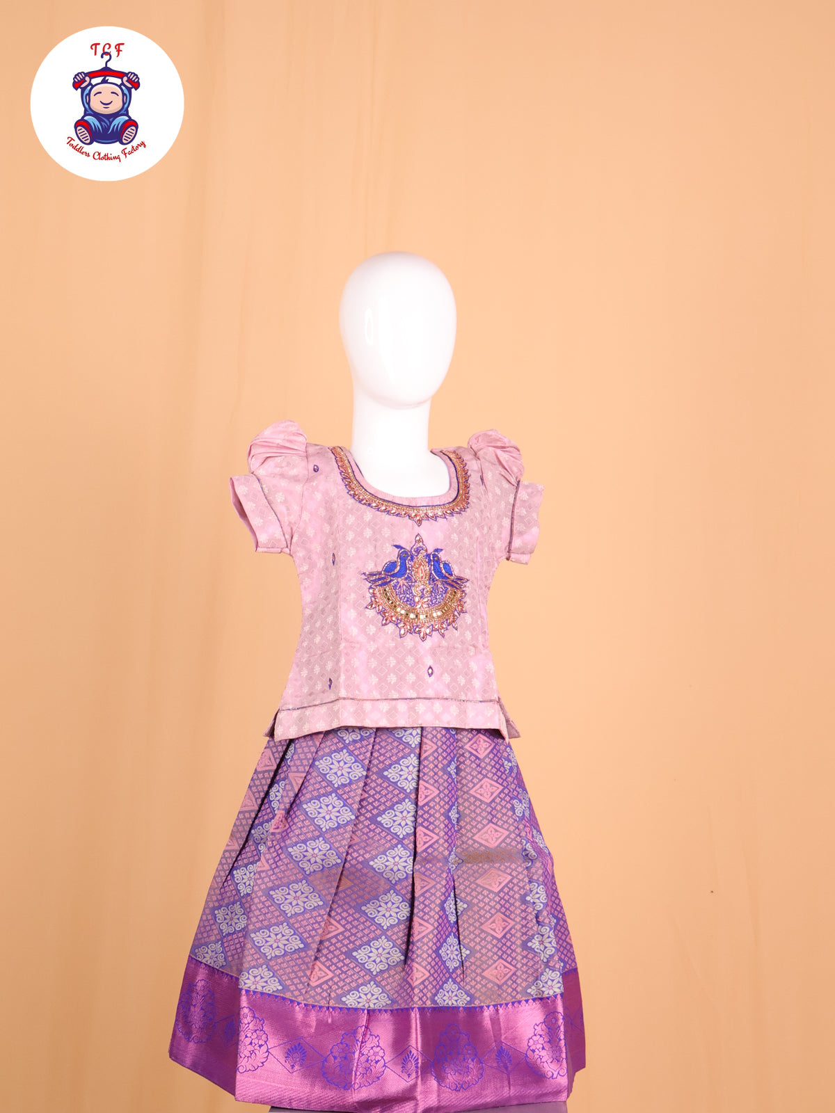 Lavender & Royal Blue - Pavadai Sattai
